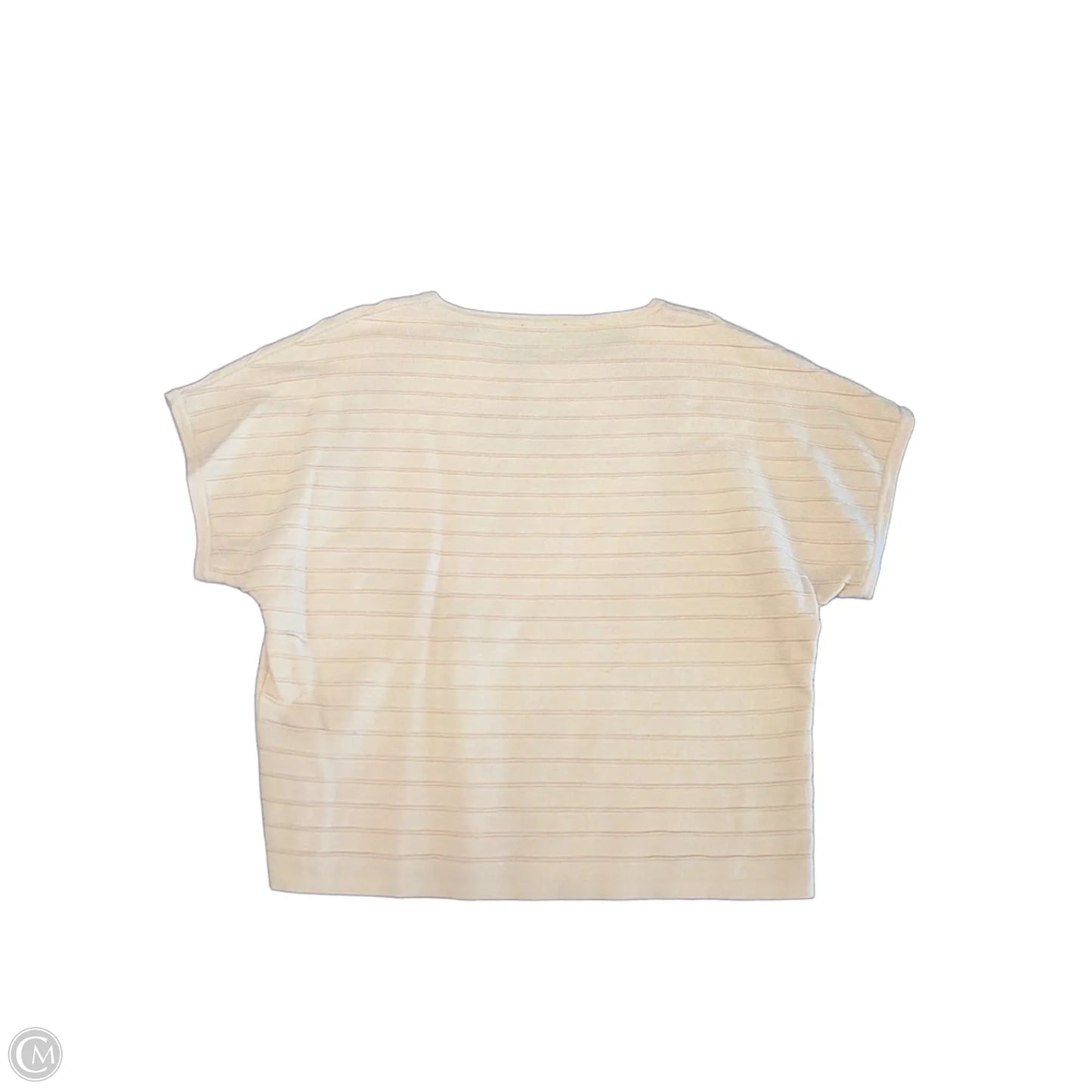 Top Short Sleeve By Tahari In Peach, Size: L