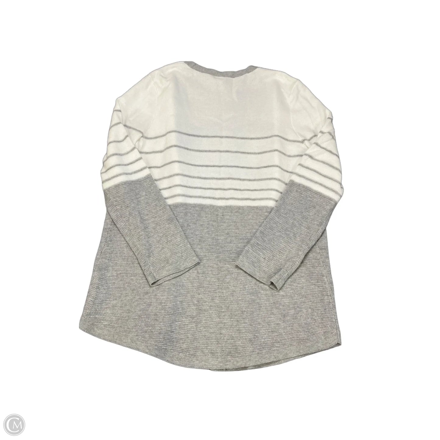 Cardigan By Chicos In Grey & White, Size: M