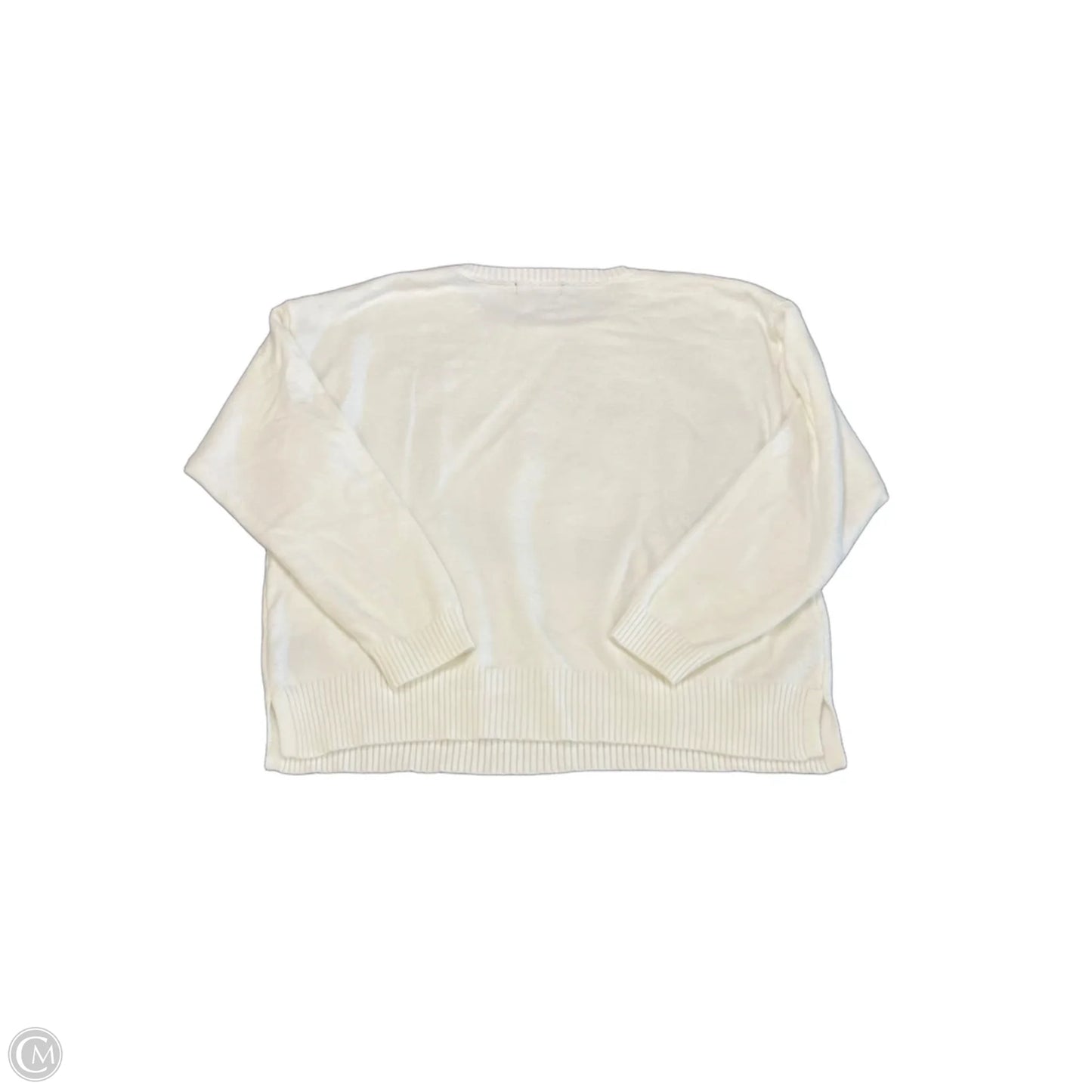 Sweater By Clothes Mentor In White, Size: L