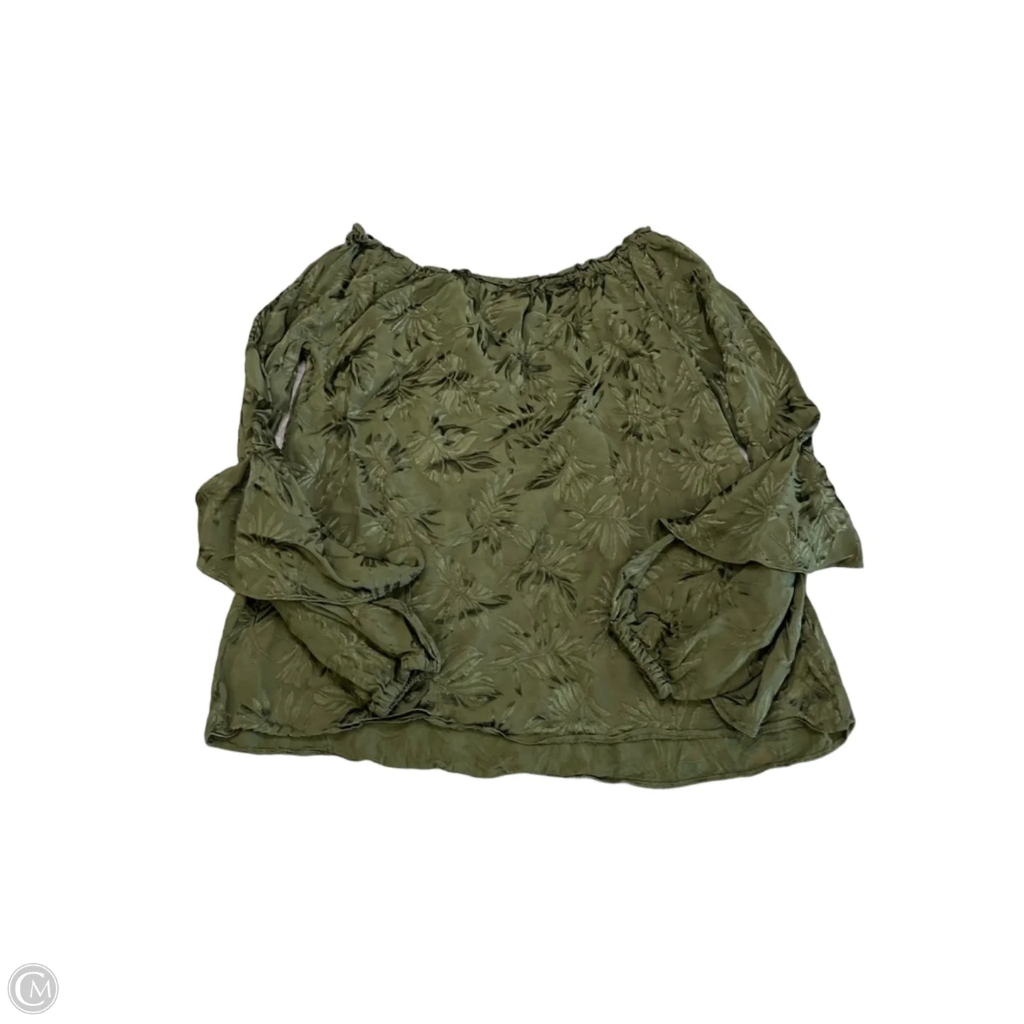 Blouse Long Sleeve By Michael By Michael Kors In Green, Size: S
