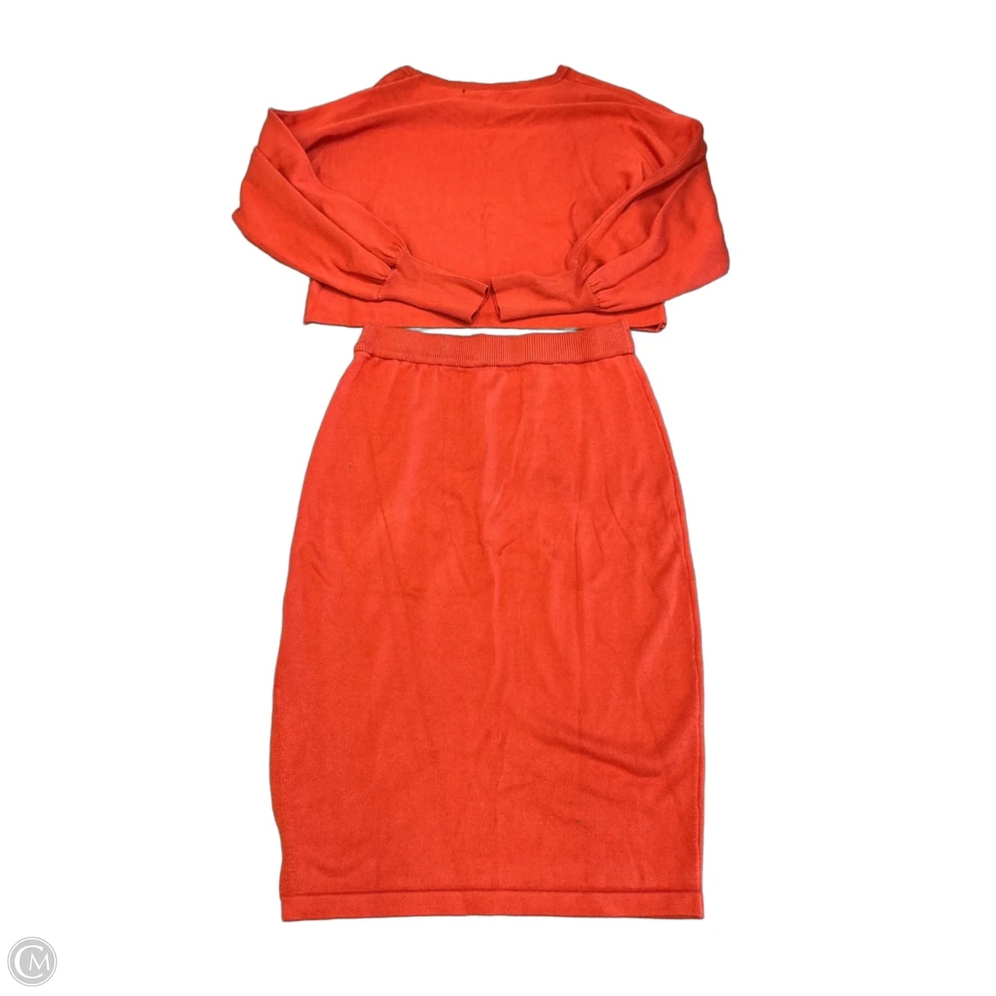 Skirt Set 2pc By Clothes Mentor In Orange, Size: M