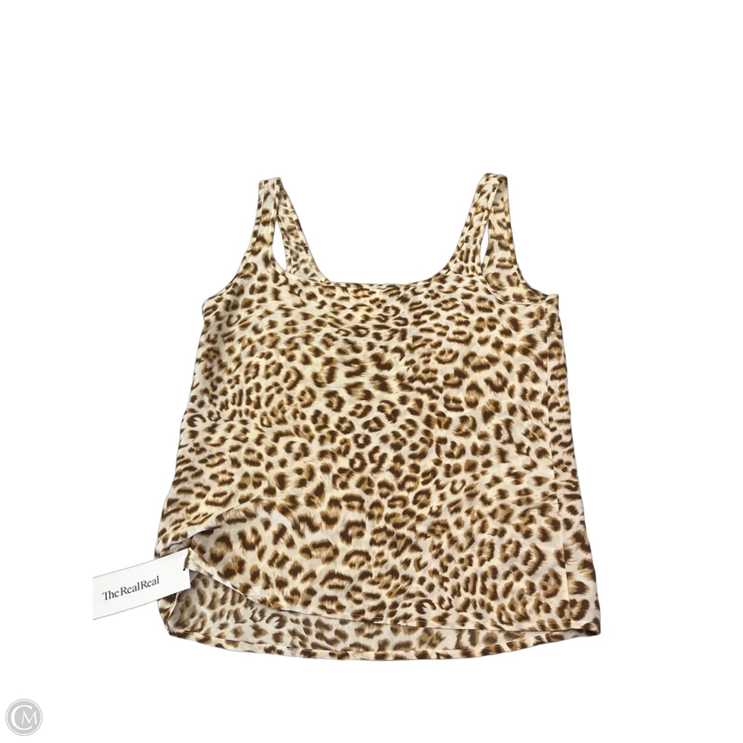 Top Sleeveless Designer By Escada In Leopard Print, Size: S