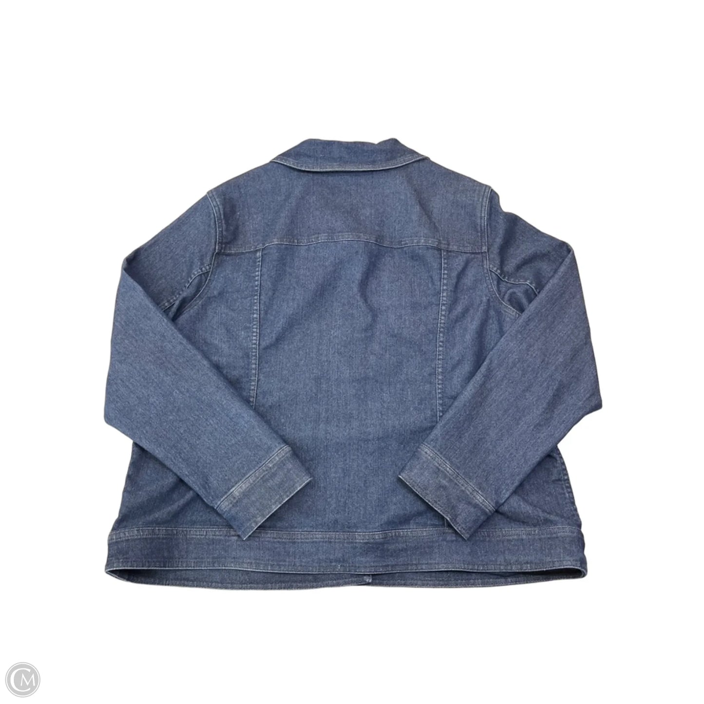 Jacket Denim By Liz Claiborne In Blue Denim, Size: 1x
