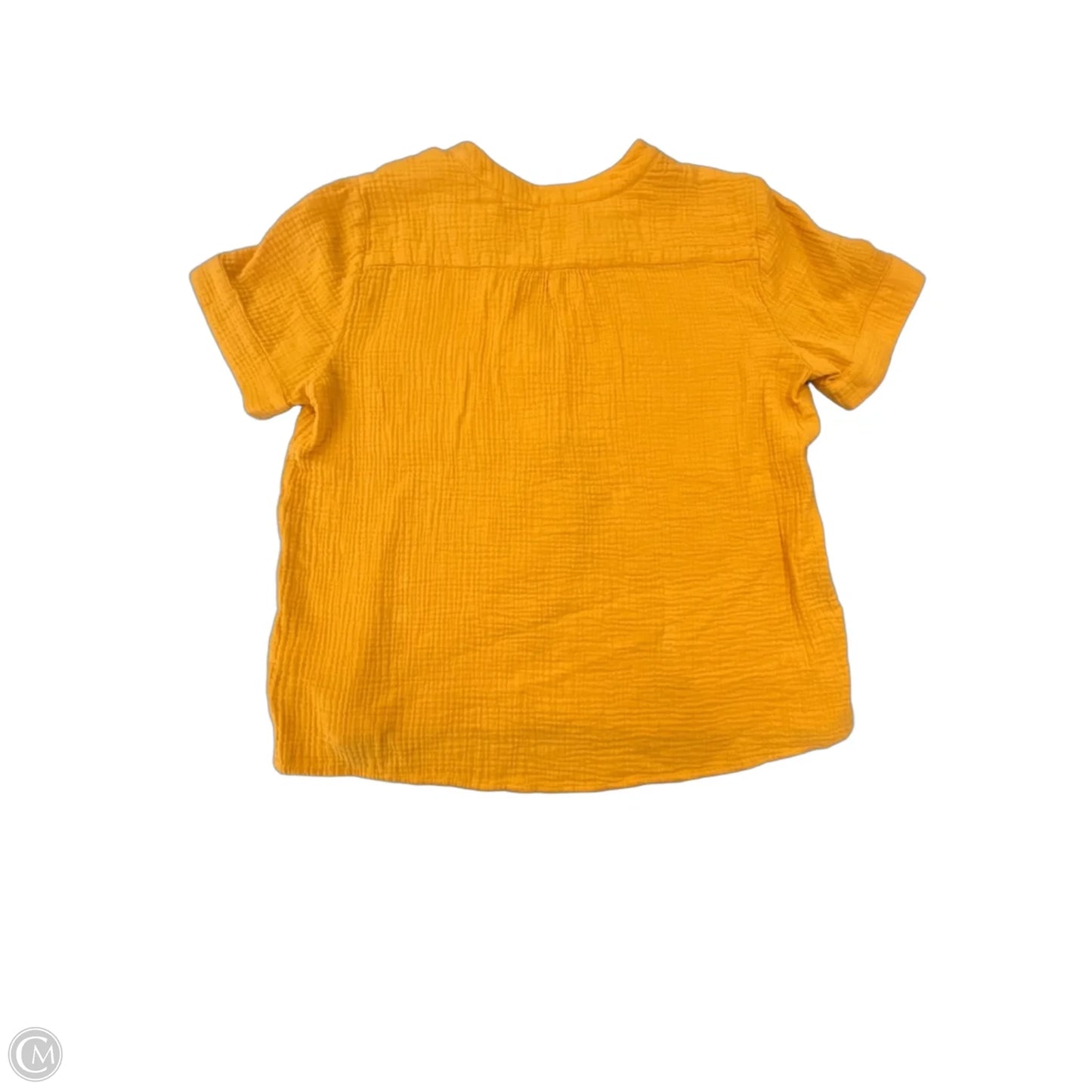 Top Short Sleeve By J. Crew In Yellow, Size: L