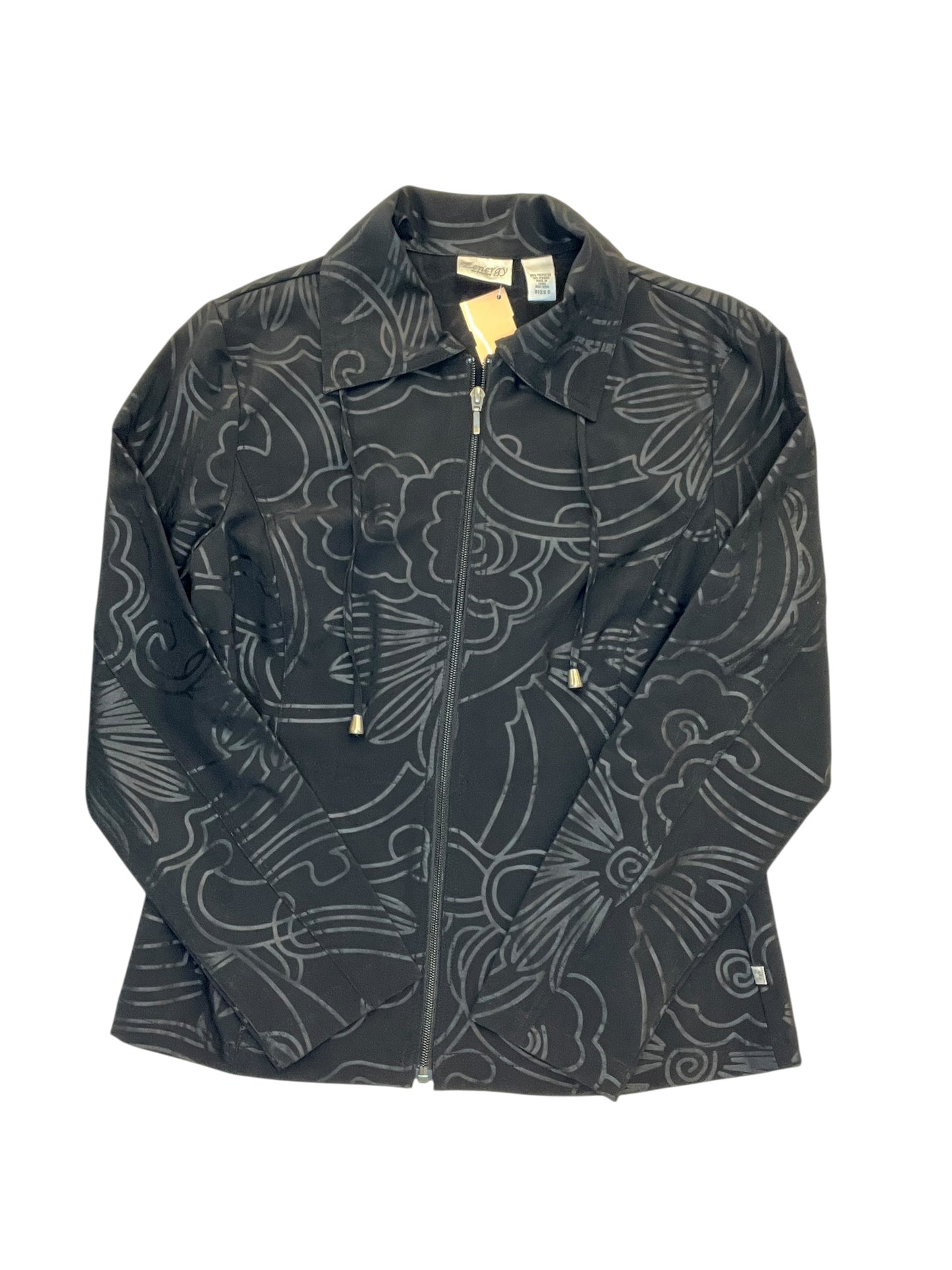 Athletic Jacket By Zenergy By Chicos In Black, Size:S