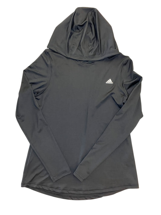Athletic Top Ls Hoodie By Adidas In Black, Size:M