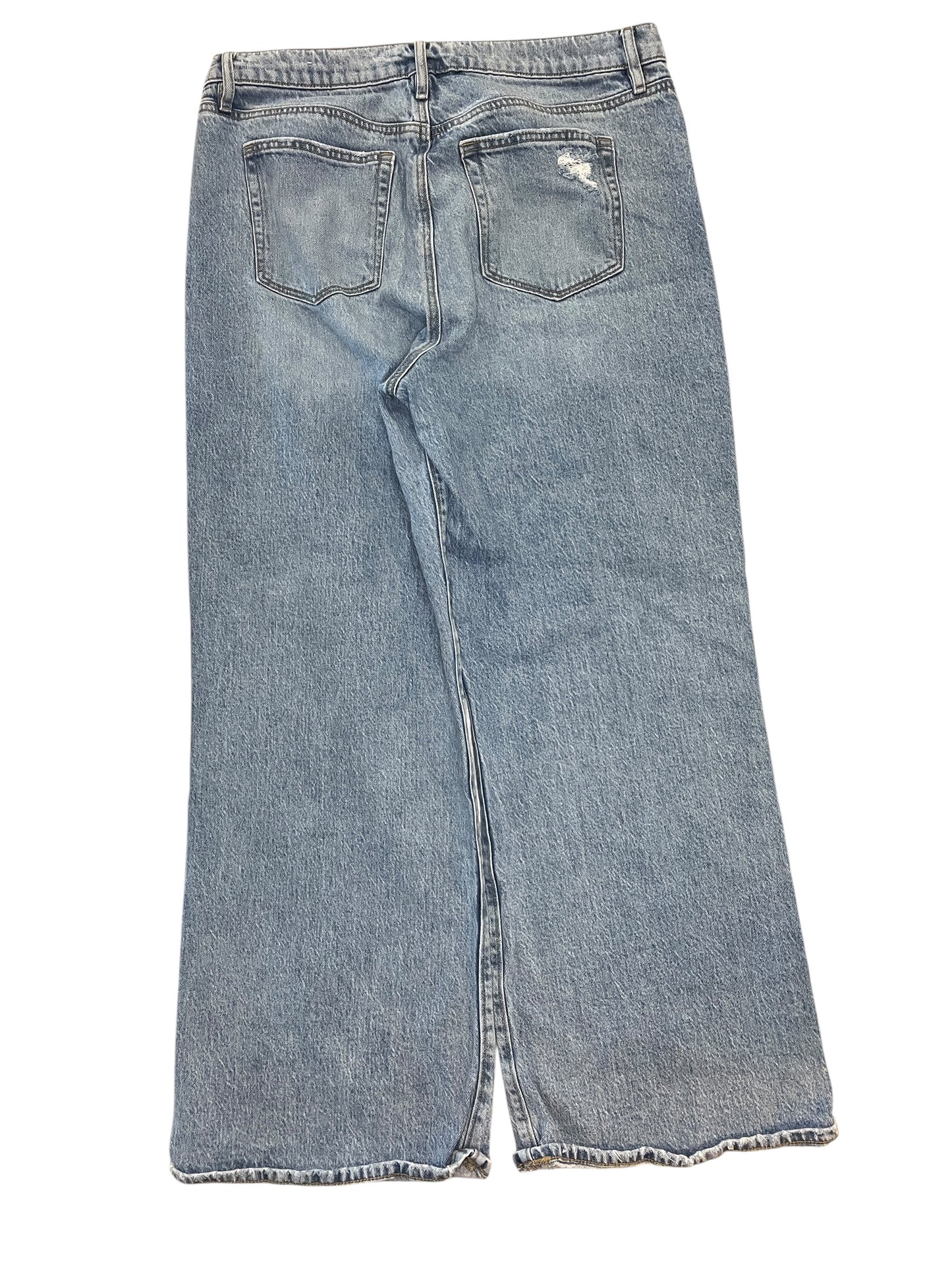 Jeans Wide Leg By Loft In Blue Denim, Size:12