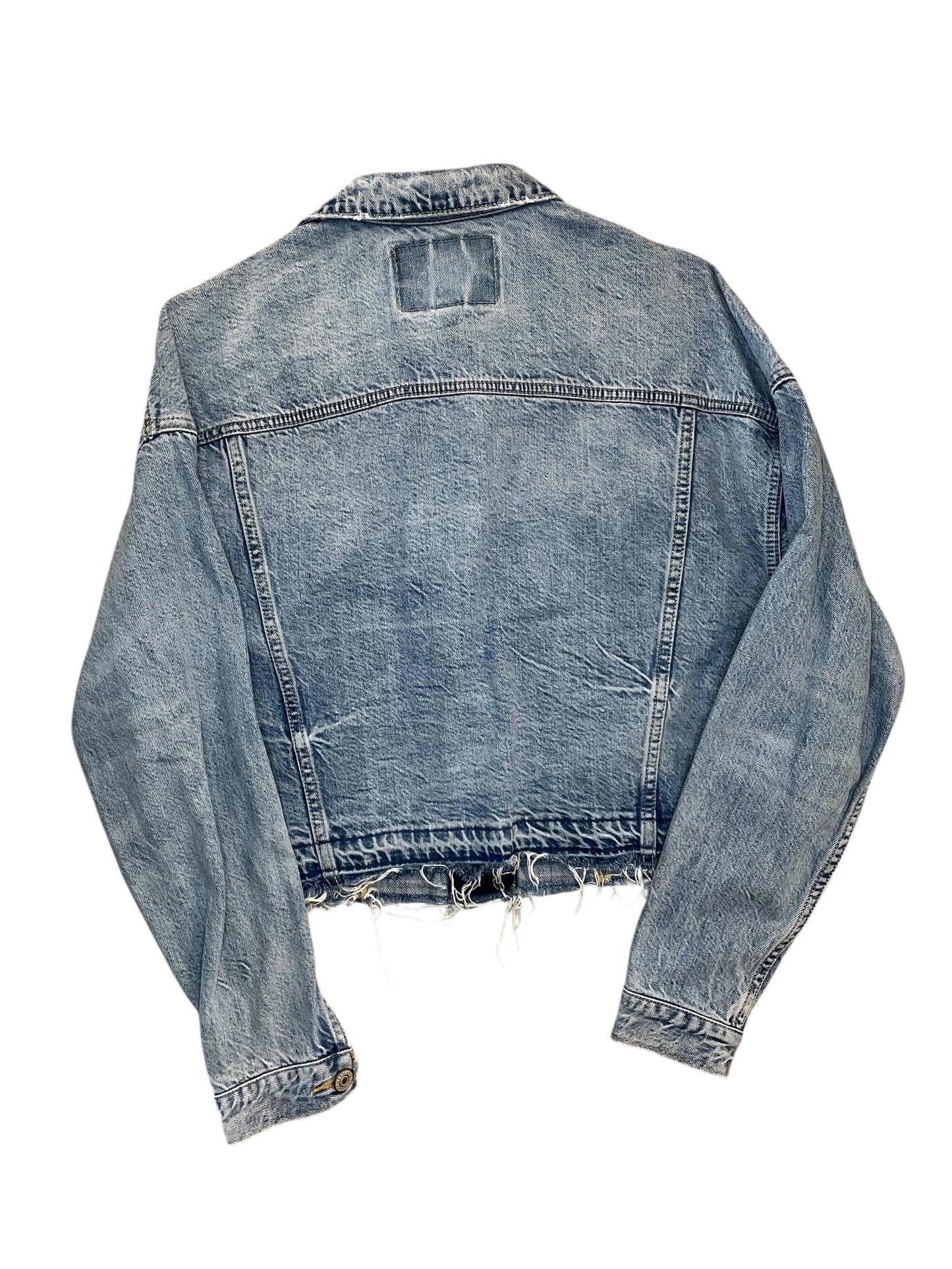 Jacket Denim By American Eagle In Blue Denim, Size:Xs