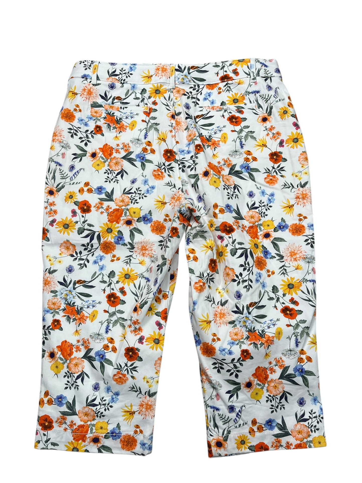 Pants Cropped By St Johns Bay In Floral Print, Size:Xl