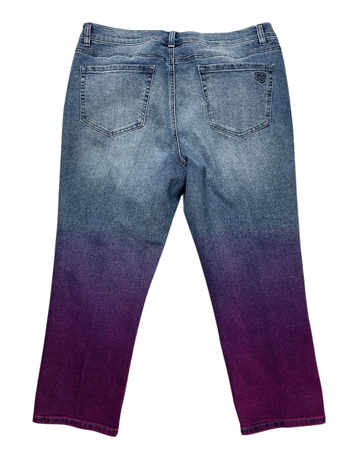 Jeans Cropped By Diane Gilman In Blue Denim, Size:14P