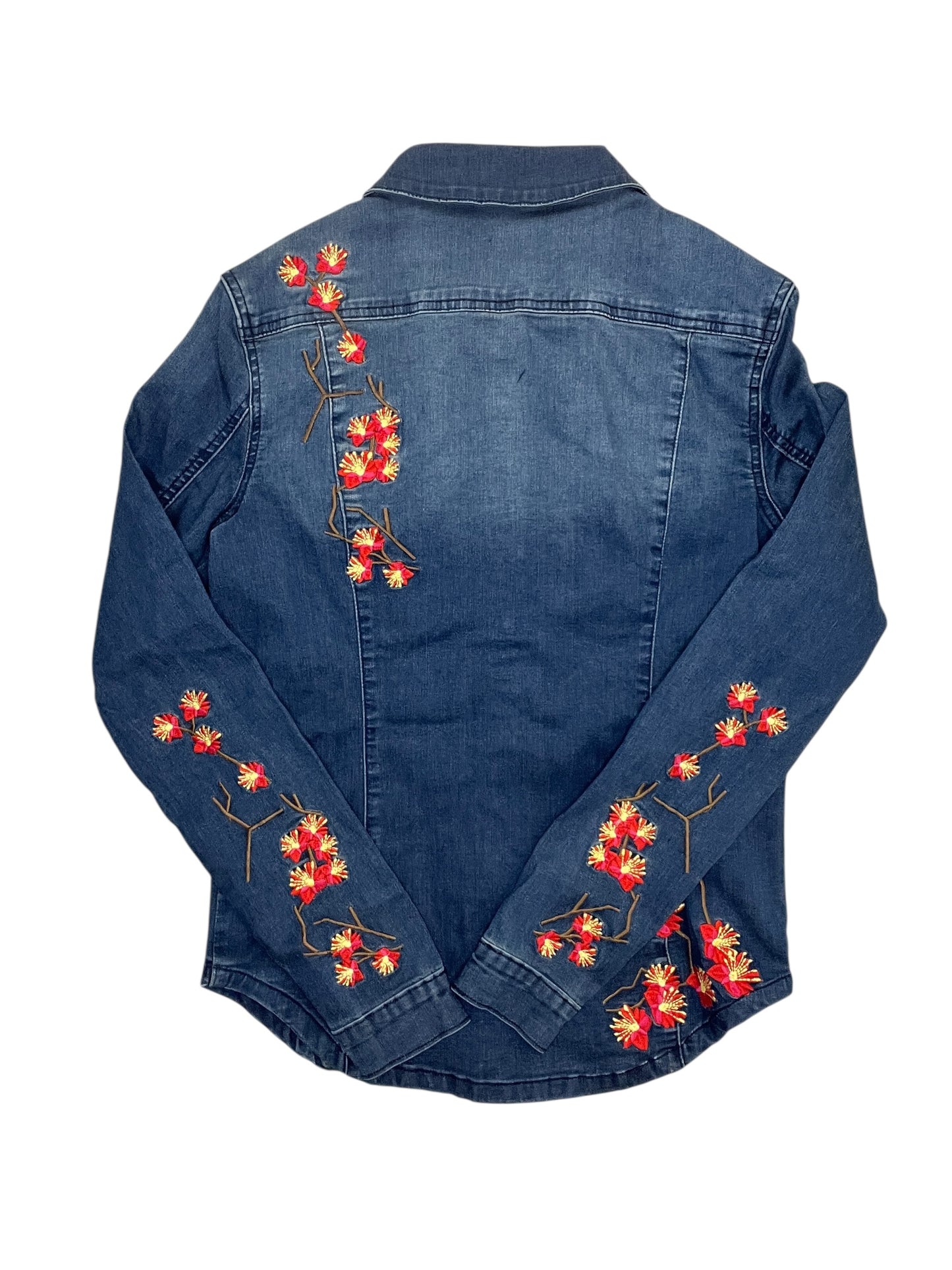 Top Ls By Cma In Blue Denim, Size:Xs