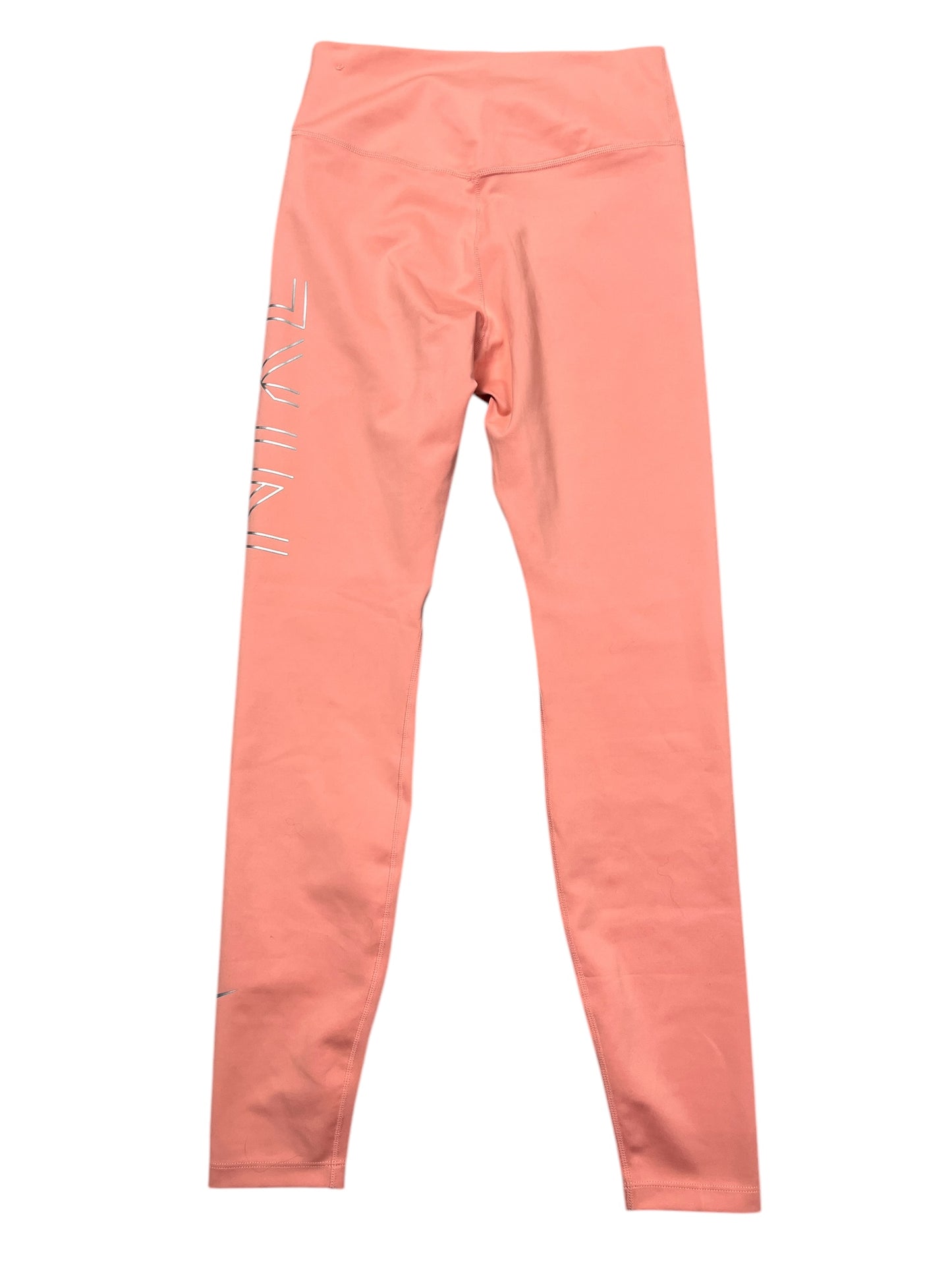 Athletic Leggings By Nike Apparel In Peach, Size:M