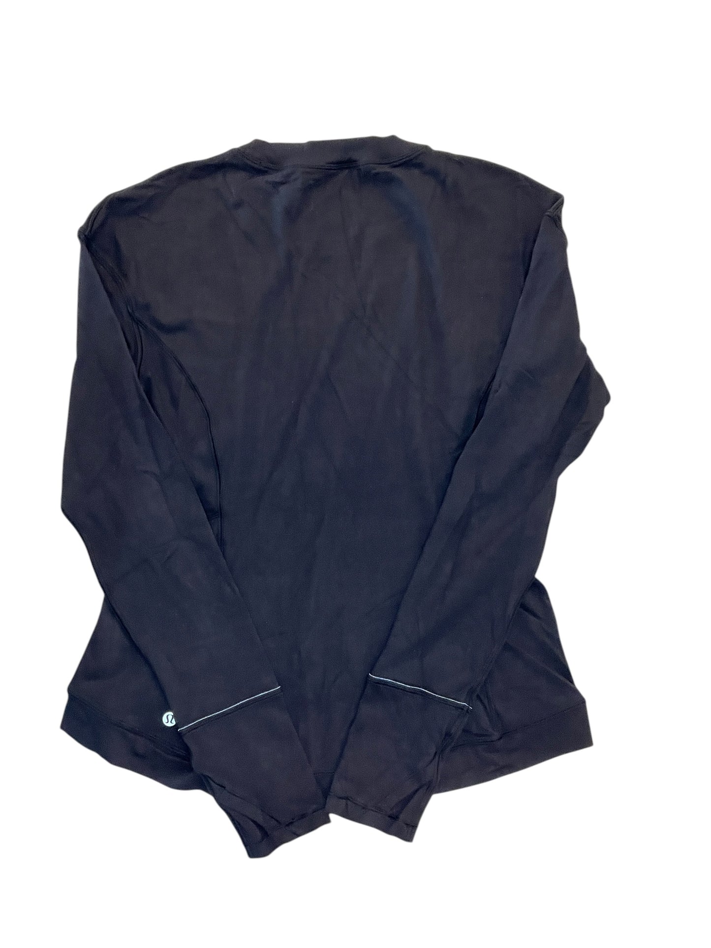 Athletic Top Ls Collar By Lululemon In Black, Size:L