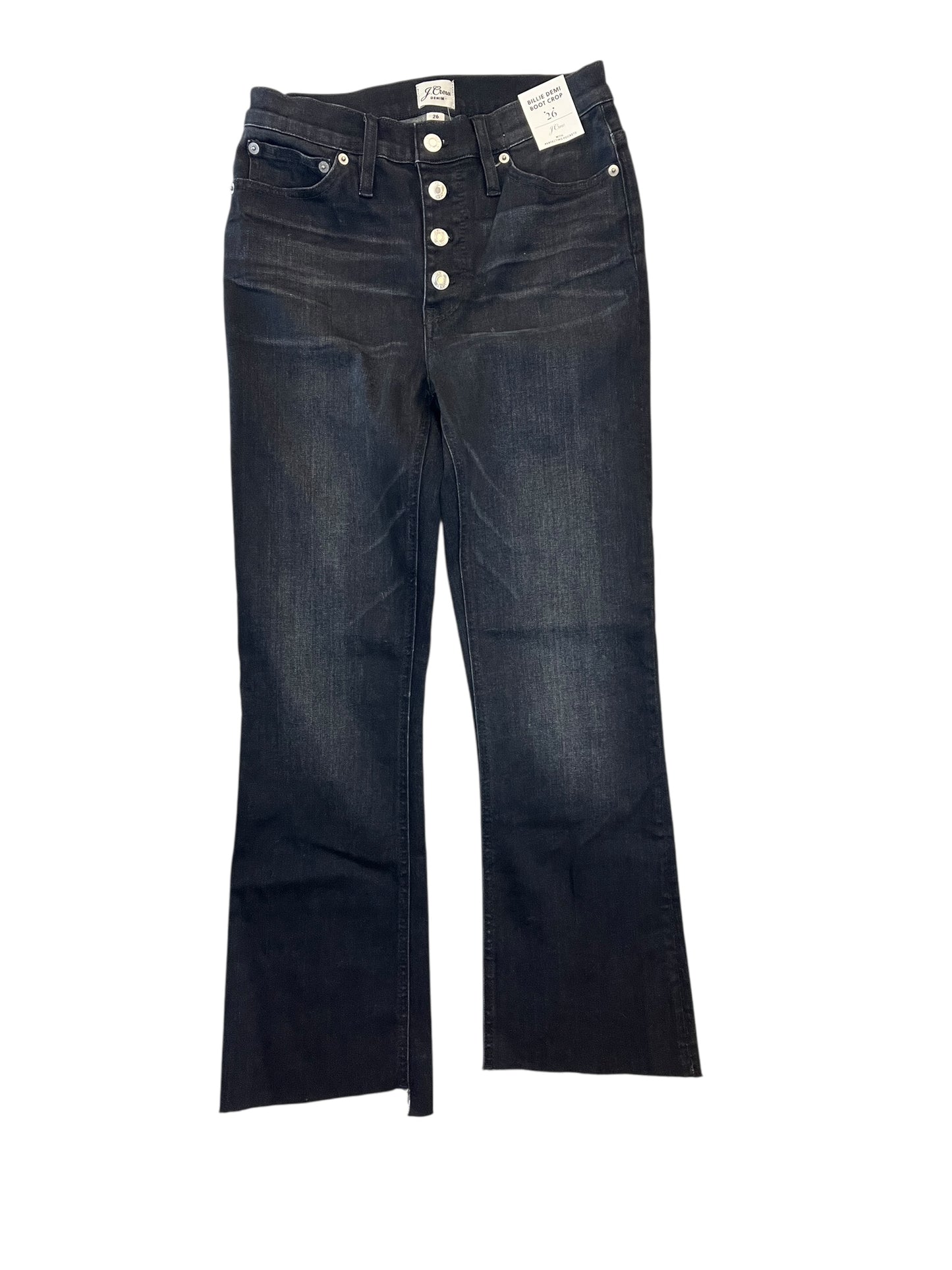 Jeans Cropped By J. Crew In Black, Size:2
