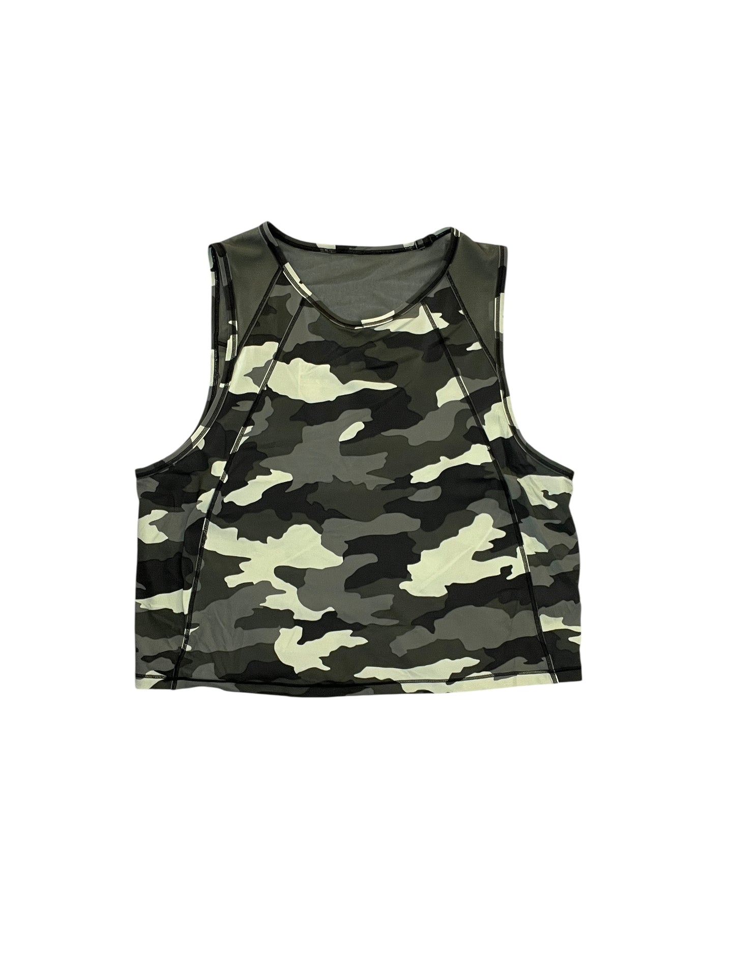 Athletic Tank Top By Lululemon In Camouflage Print, Size:M