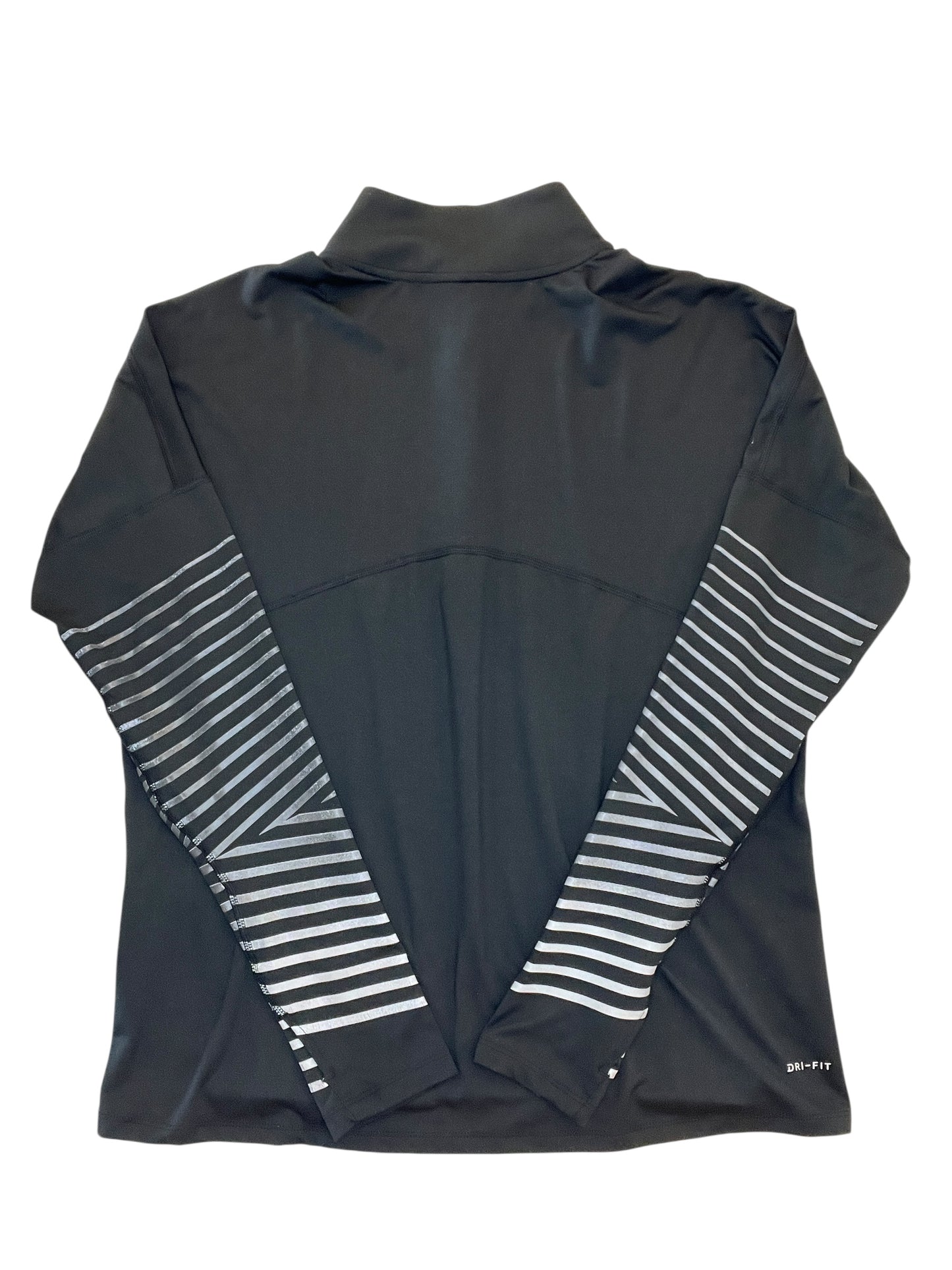 Athletic Top Ls Collar By Nike In Black, Size:L