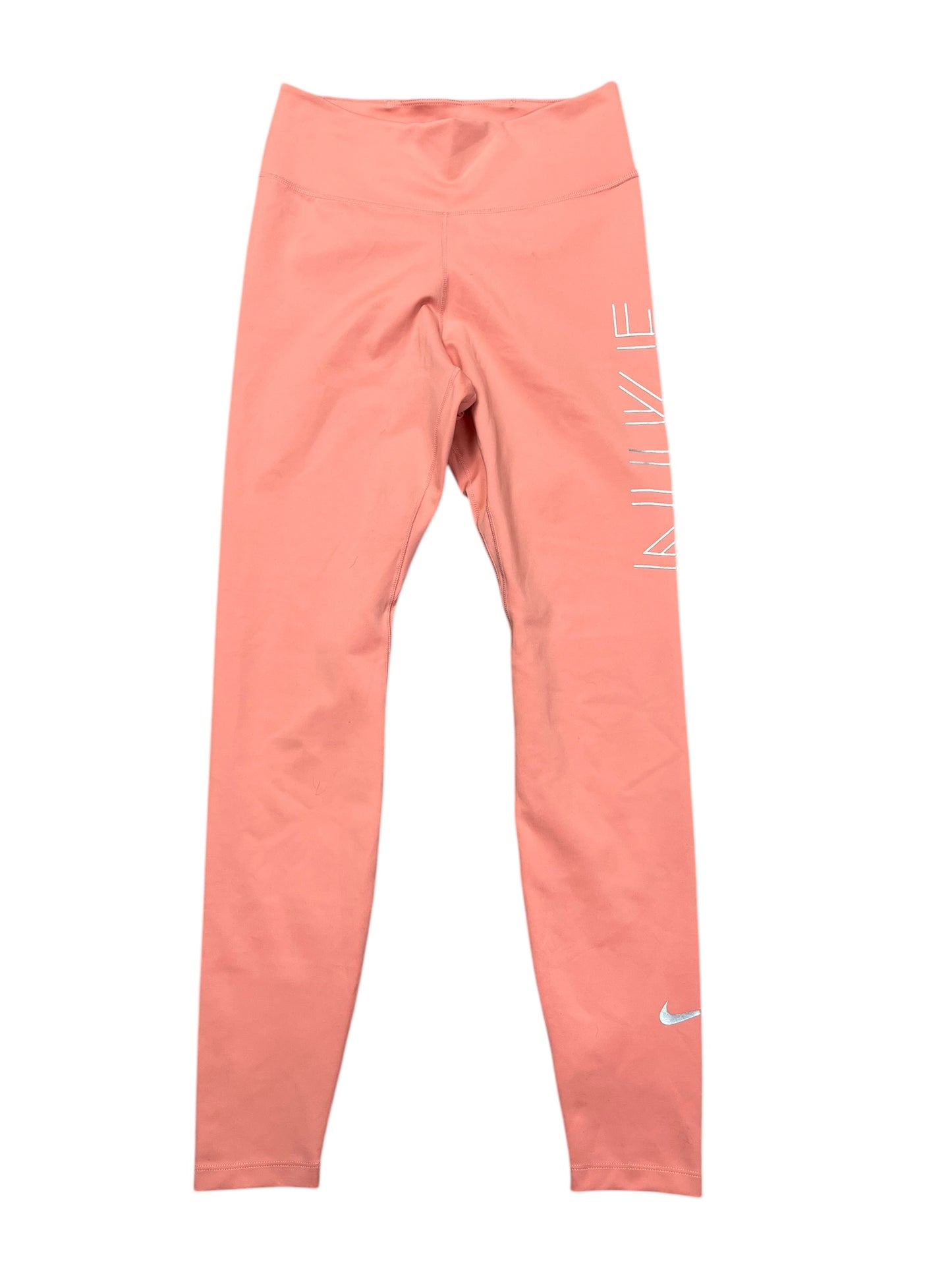 Athletic Leggings By Nike Apparel In Peach, Size:M