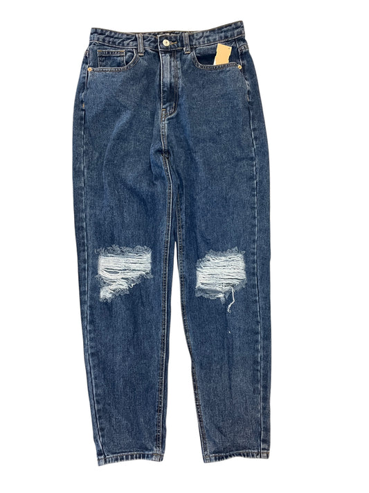 Jeans Straight By Pretty Little Thing In Blue Denim, Size:8