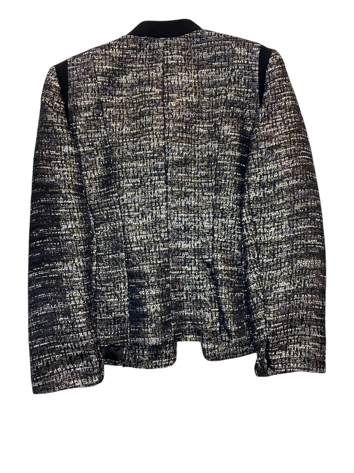 Blazer By Kasper In Black & Gold, Size:L