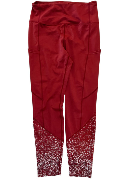 Athletic Leggings By Zyia In Red, Size:M