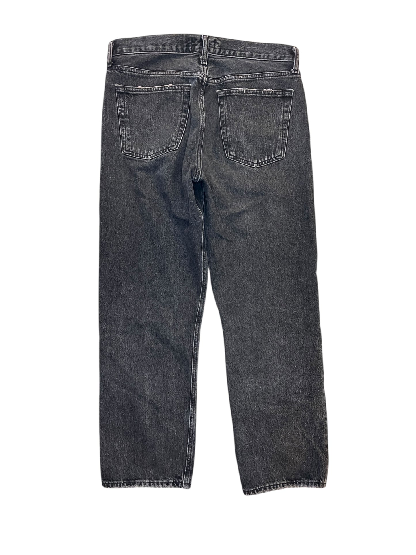 Jeans Straight By Agolde In Grey Denim, Size:4