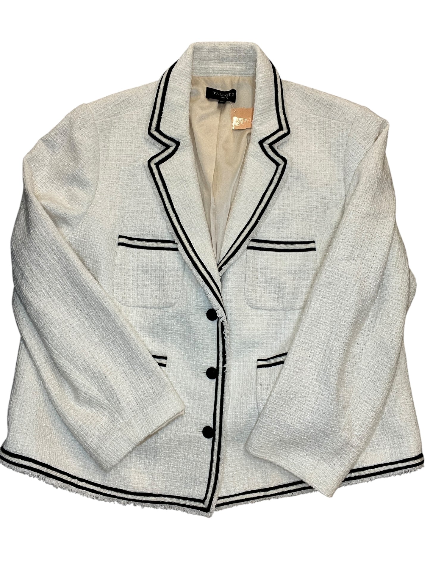 Blazer By Talbots In Cream, Size:1X