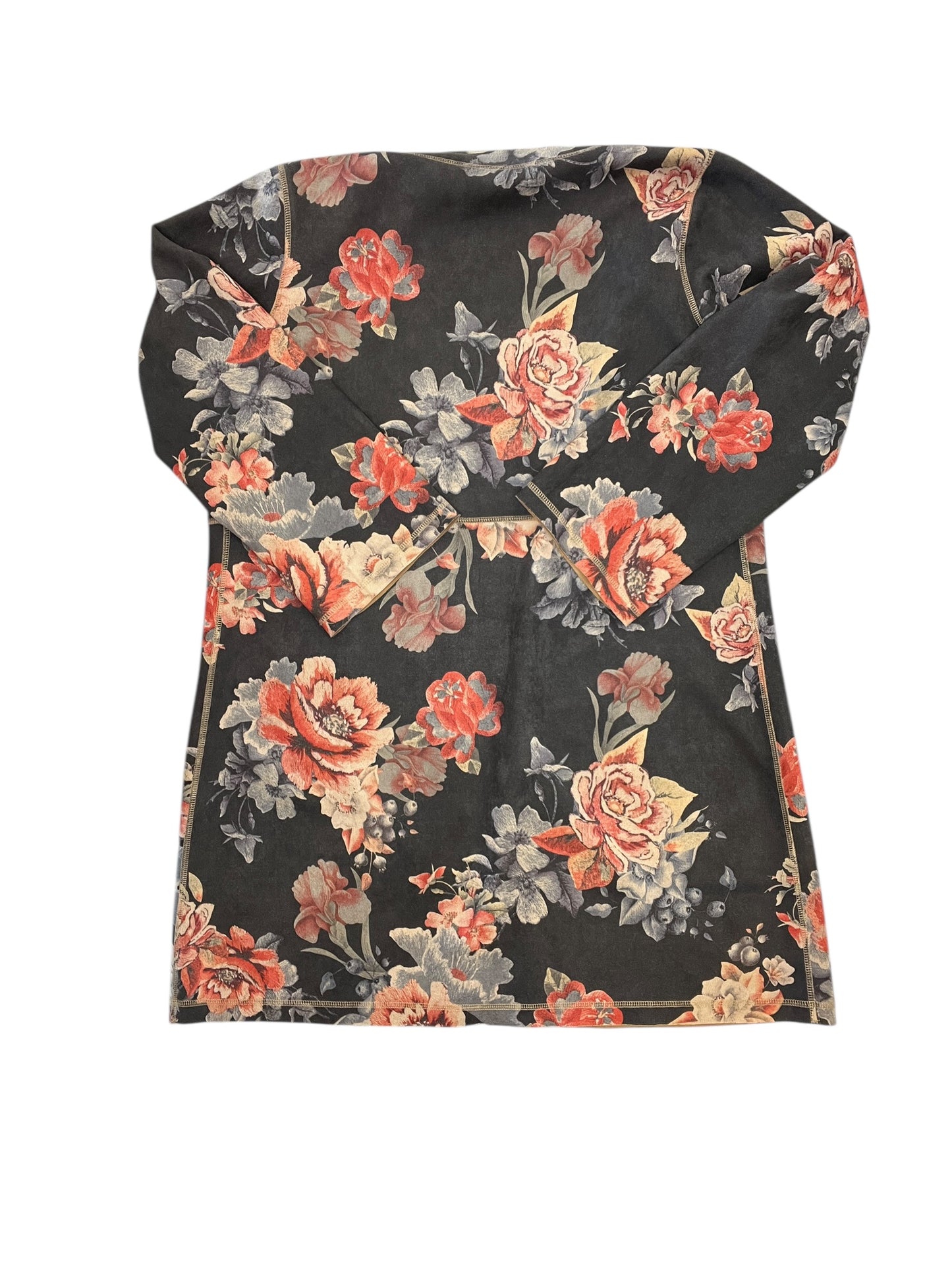 Cardigan By Solitaire In Floral Print, Size:L