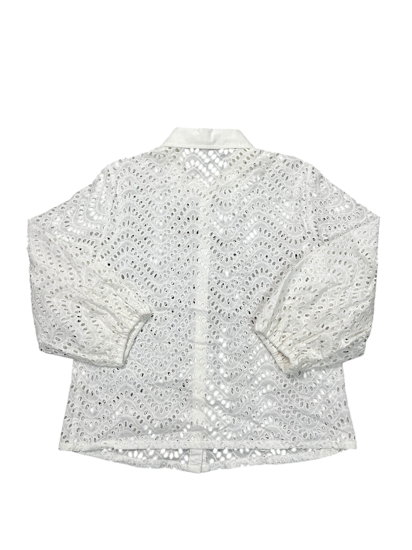Blouse 3/4 Sleeve By Simply Vera In White, Size:M
