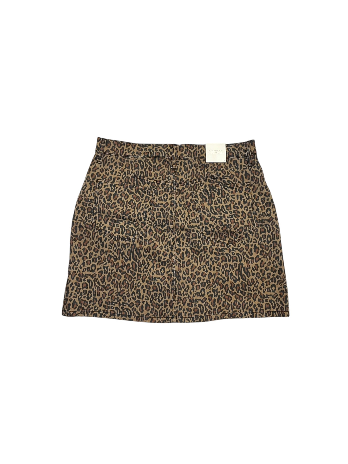 Skirt Mini & Short By Banana Republic In Leopard Print, Size:L