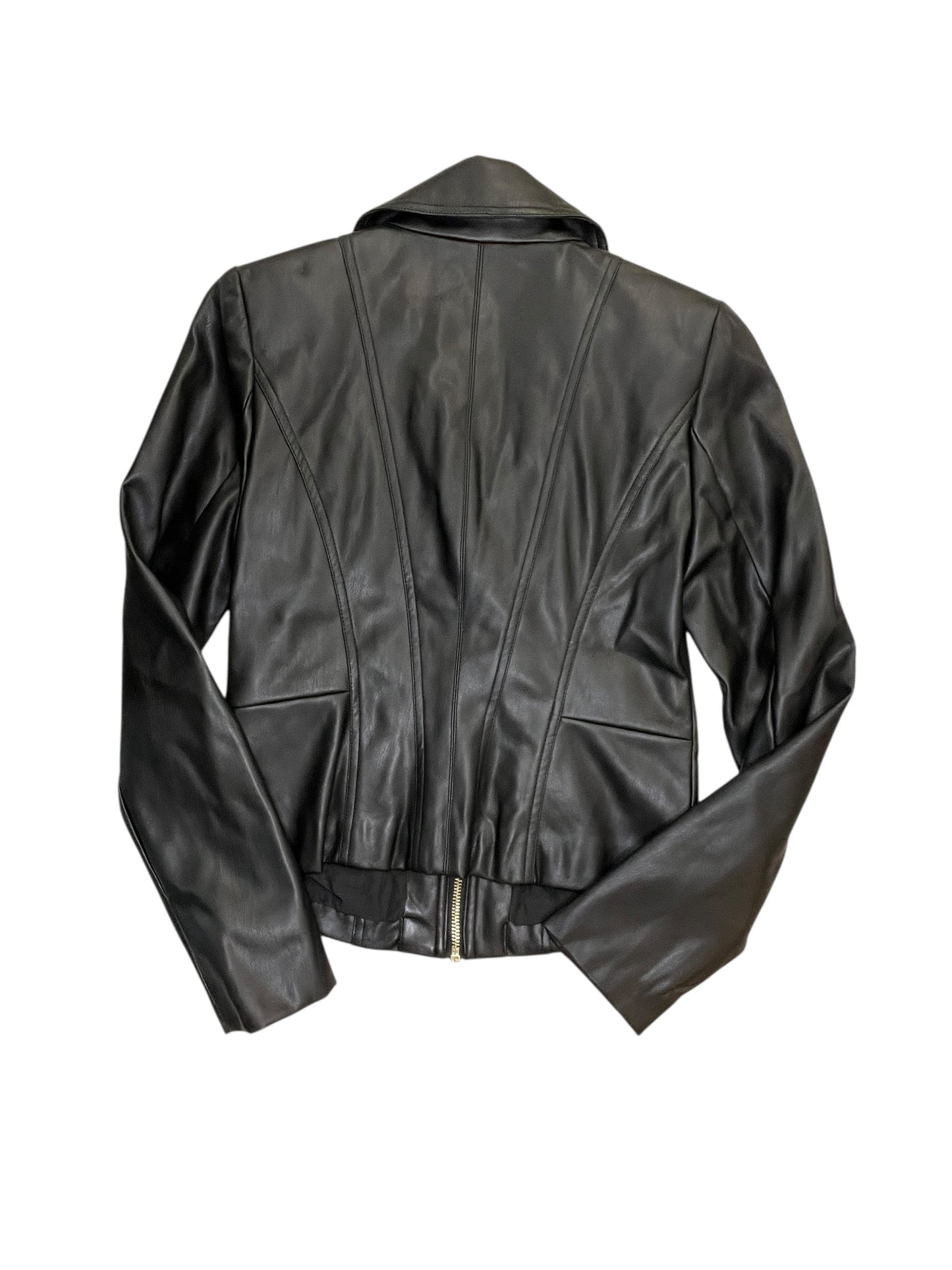 Jacket Leather By White House Black Market In Black, Size:Xxs