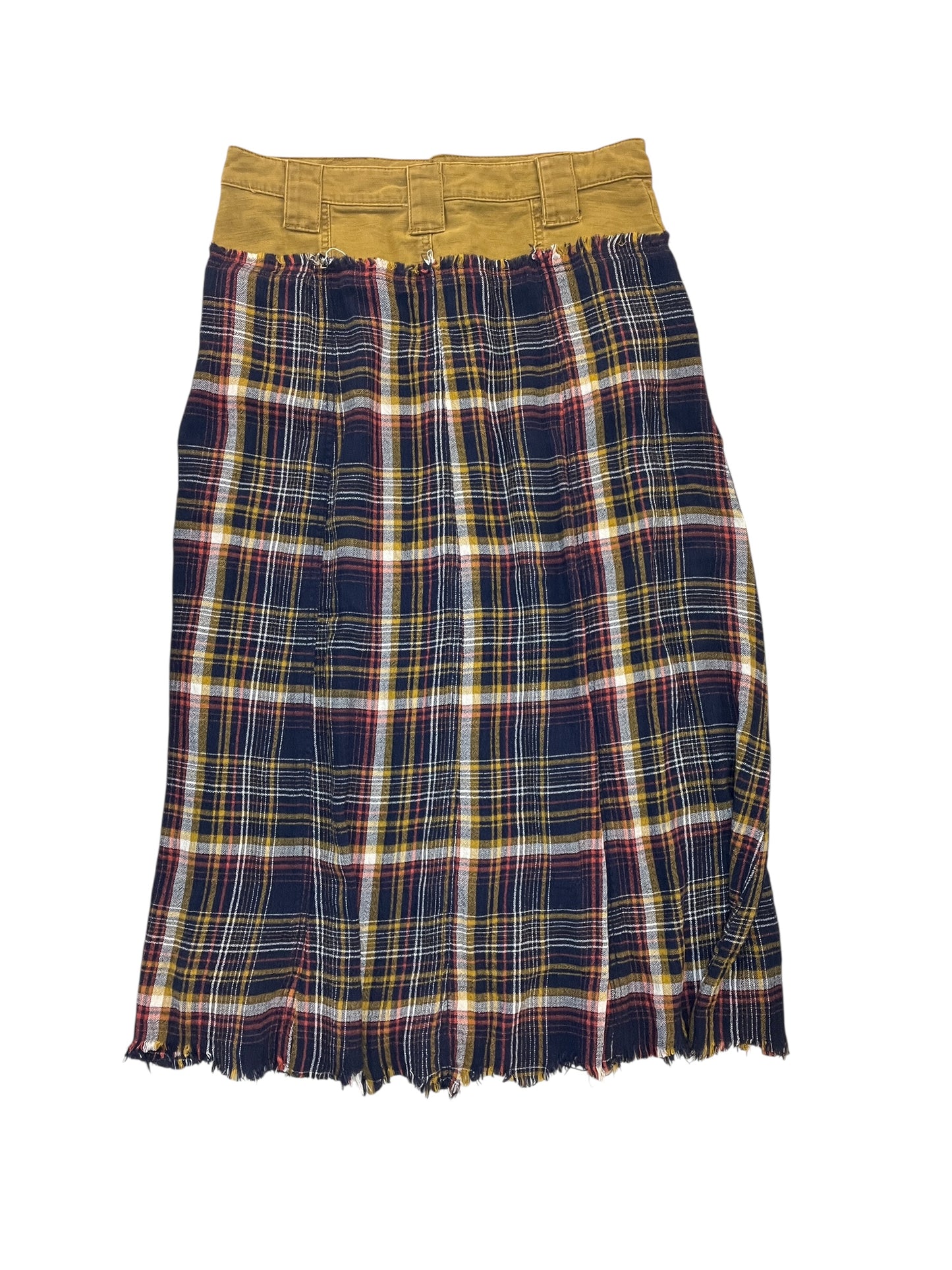 Skirt Midi By Free People In Plaid Pattern, Size:M
