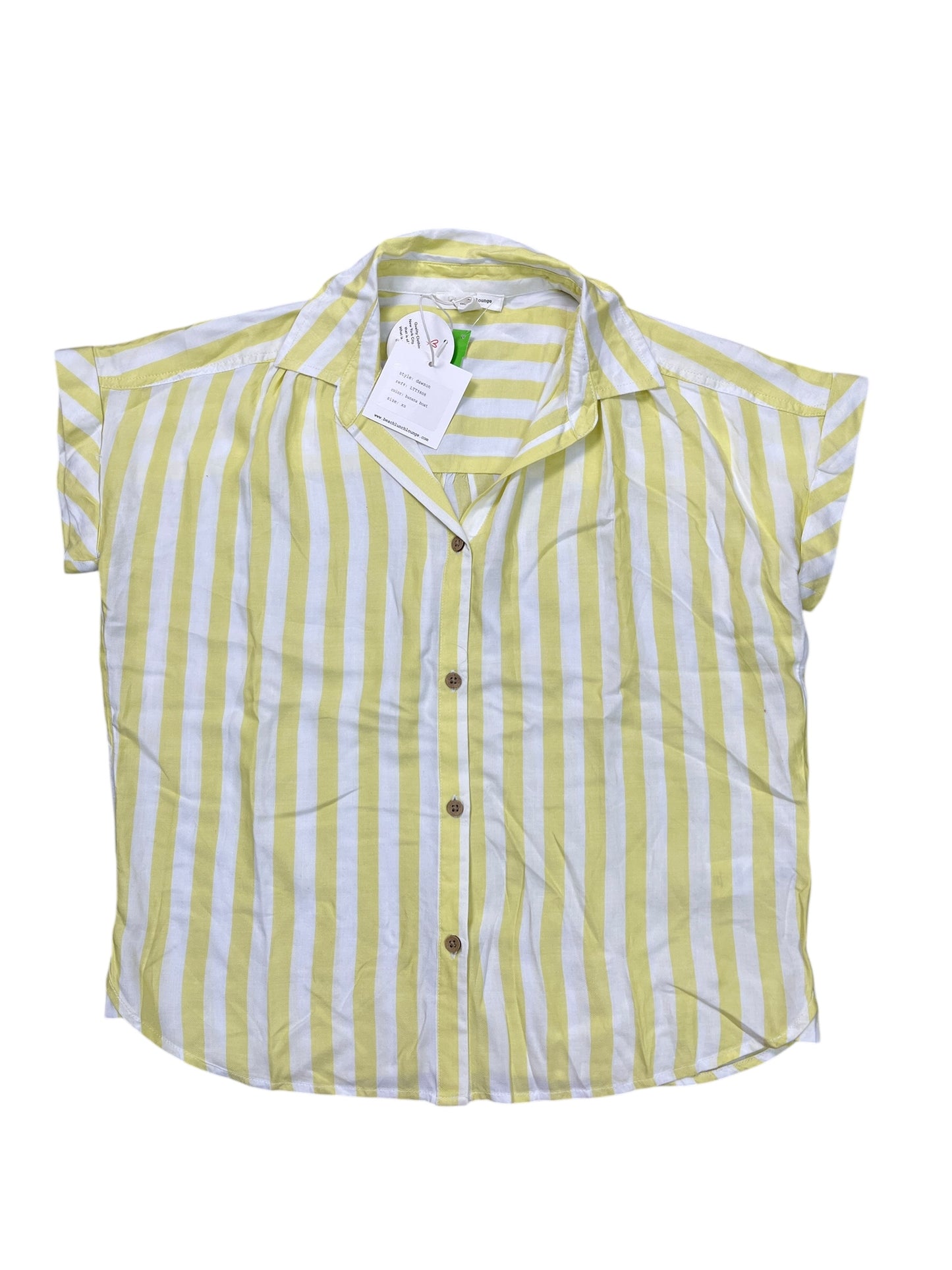 Blouse Ss By Beachlunchlounge In Striped Pattern, Size:Xs