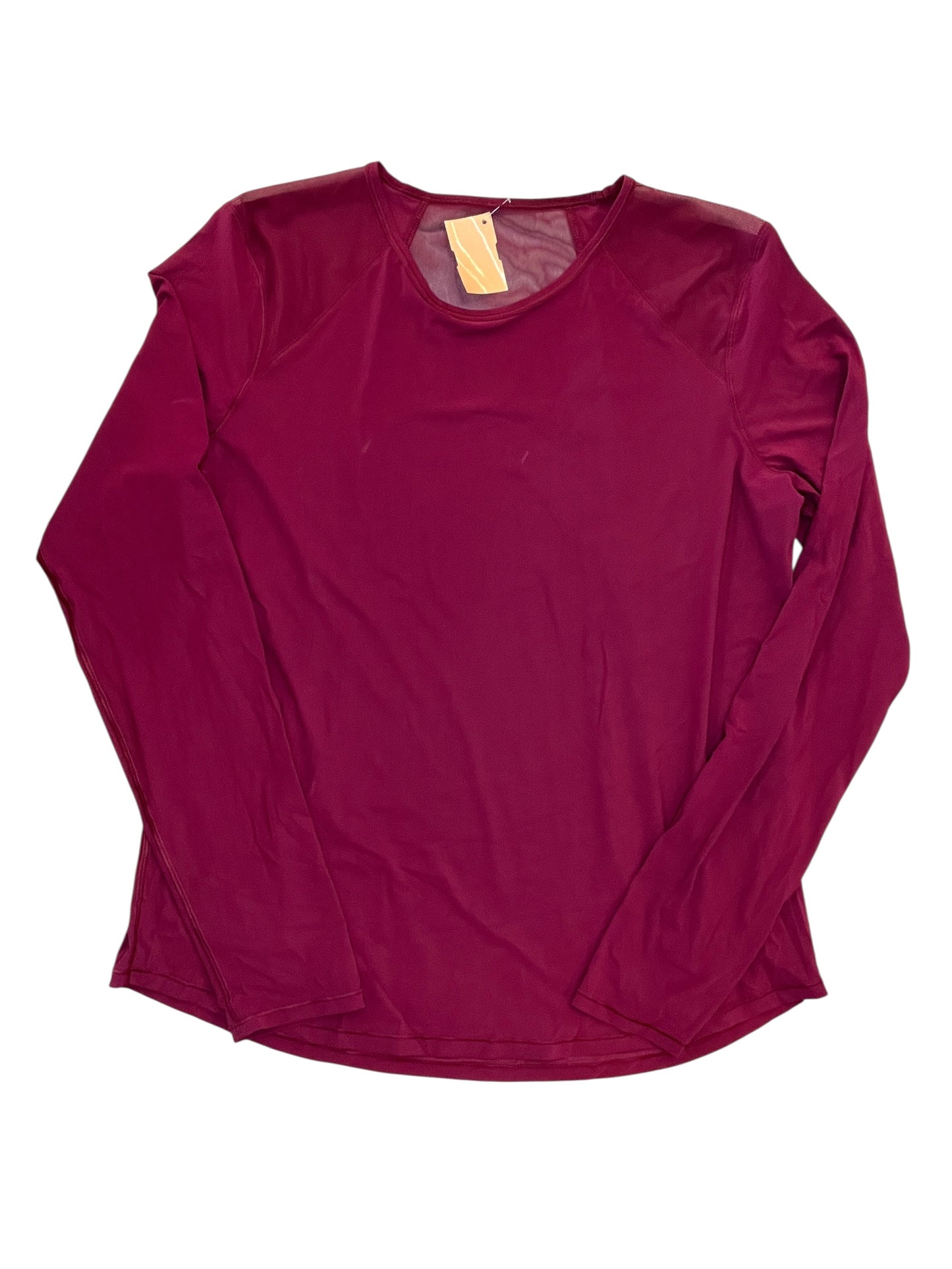 Athletic Top Ls Crewneck By Lululemon In Pink, Size:M