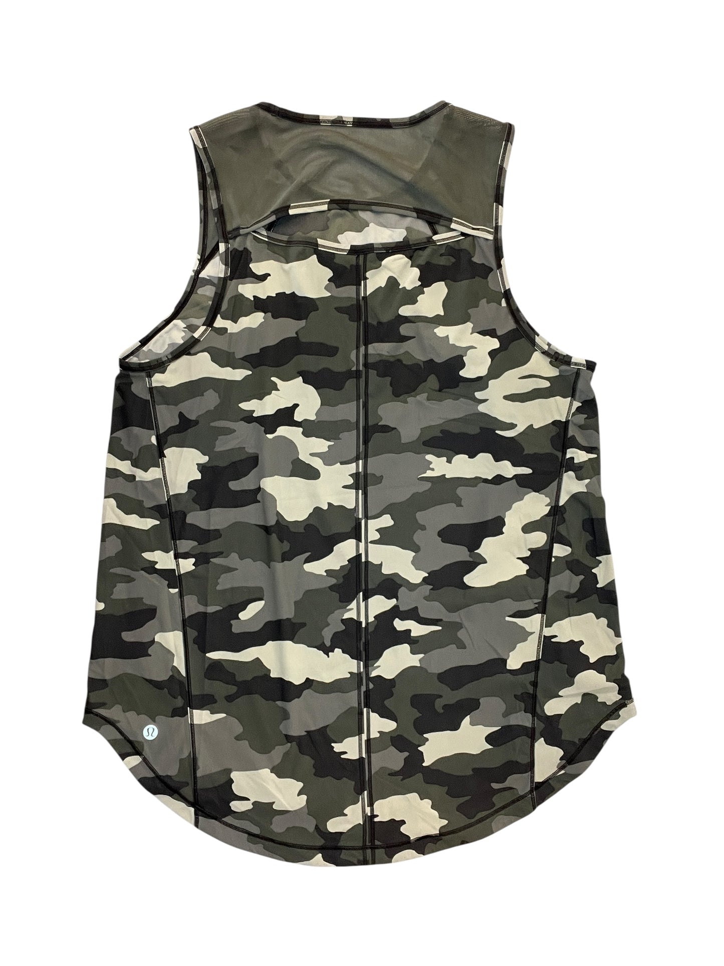 Athletic Tank Top By Lululemon In Camouflage Print, Size:L