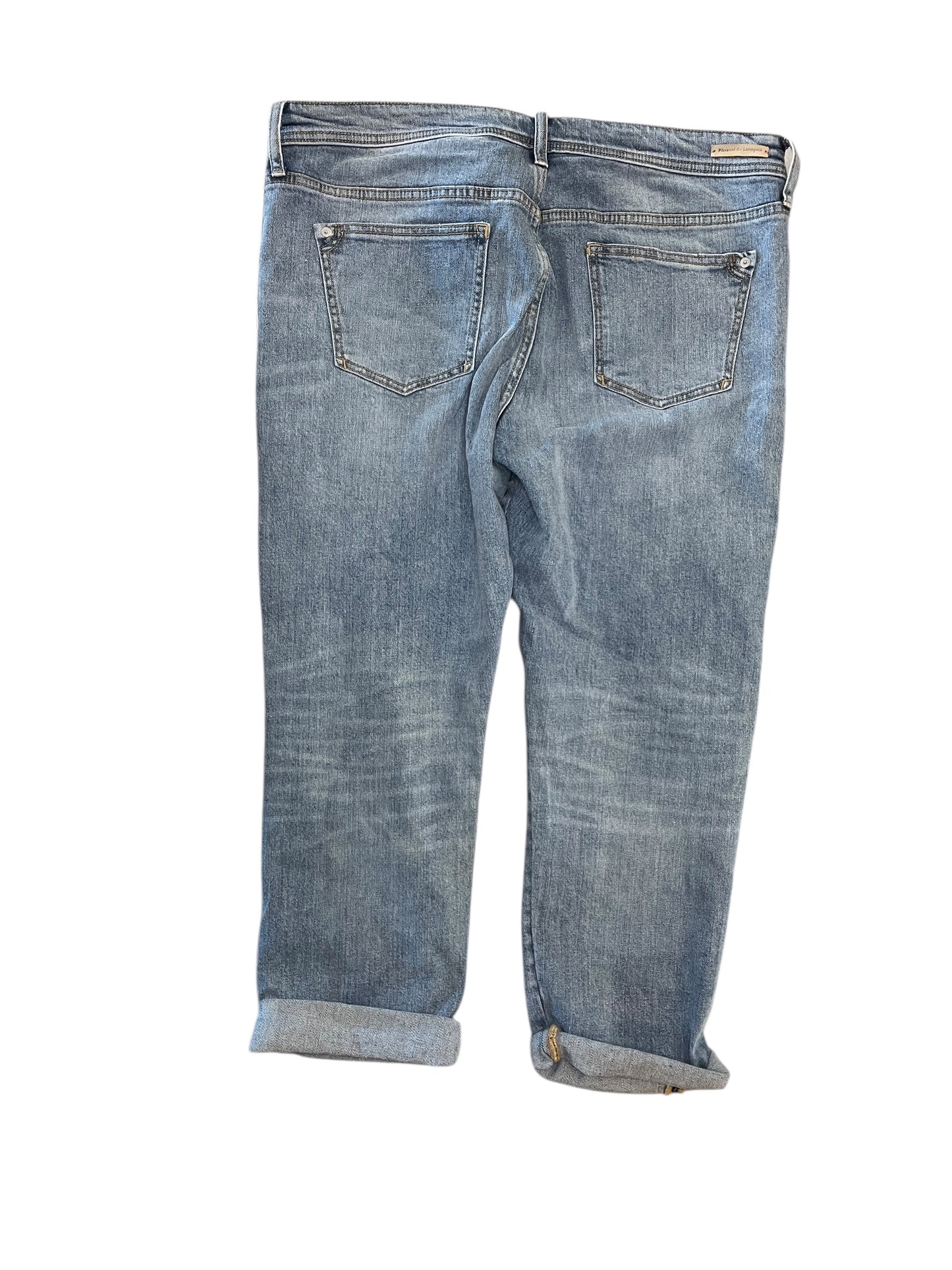 Jeans Boyfriend By Pilcro In Blue Denim, Size:14