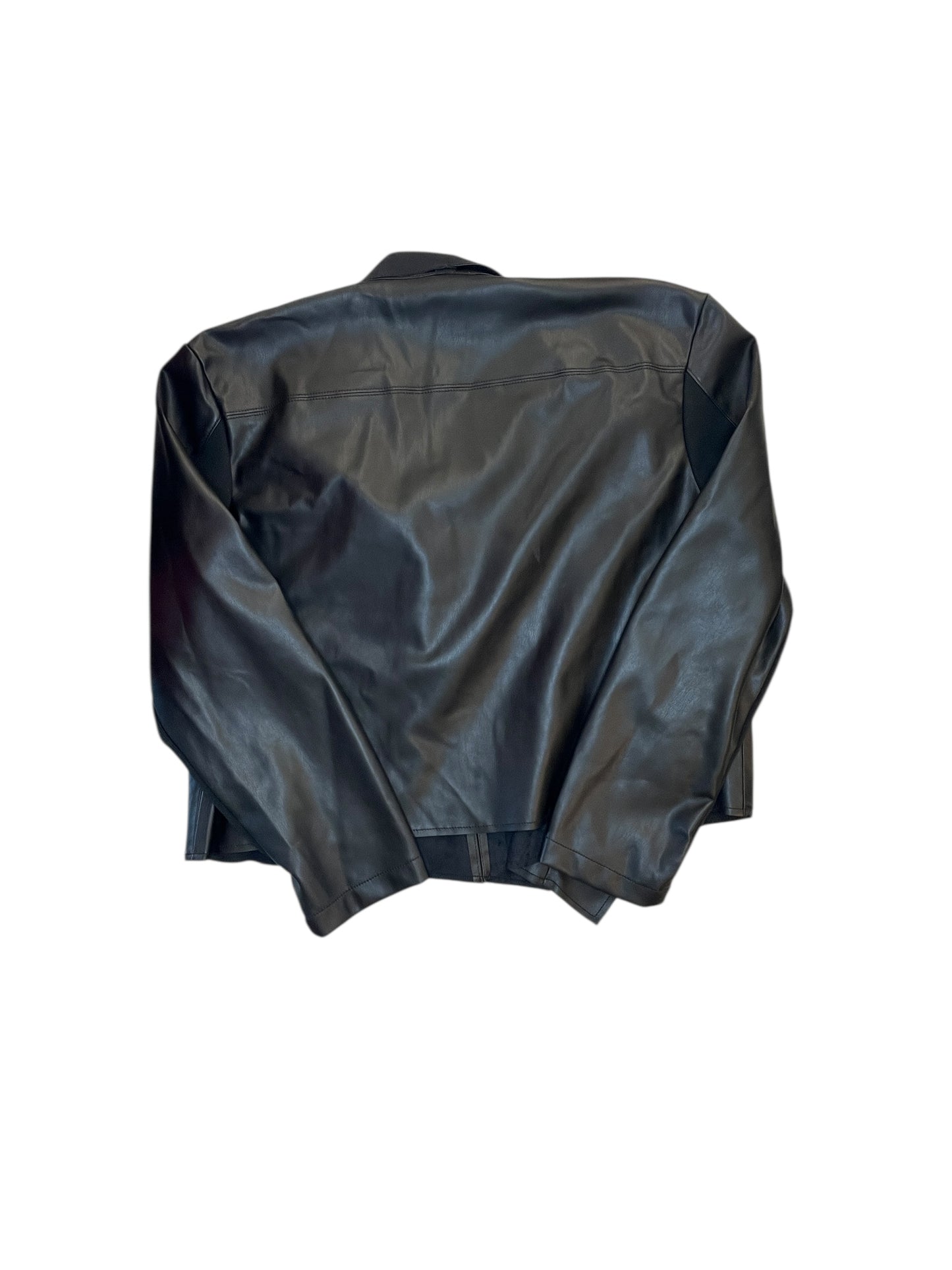 Jacket Moto By Clothes Mentor In Black, Size:Xlp