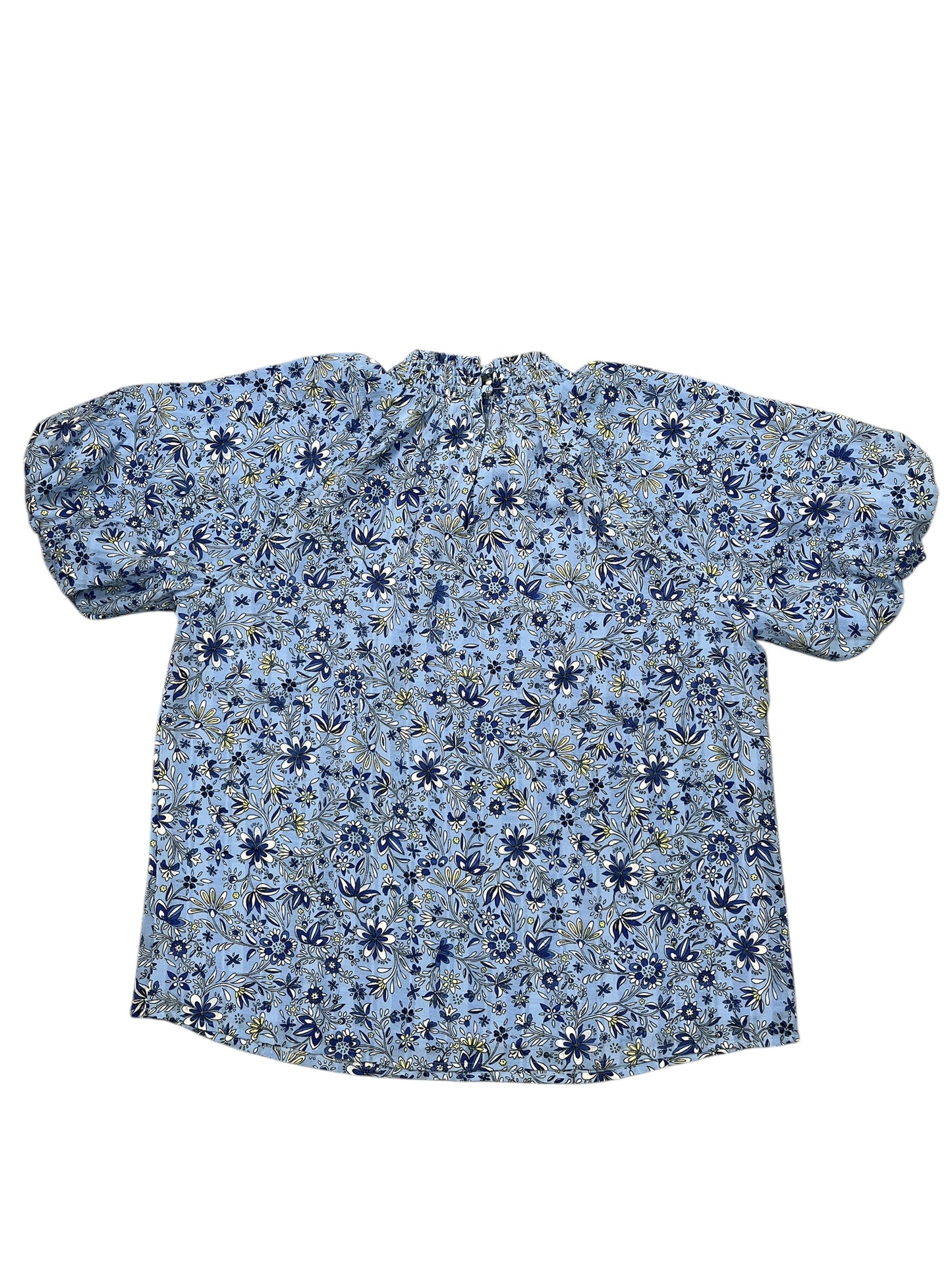 Blouse Ss By Loft In Blue, Size:S