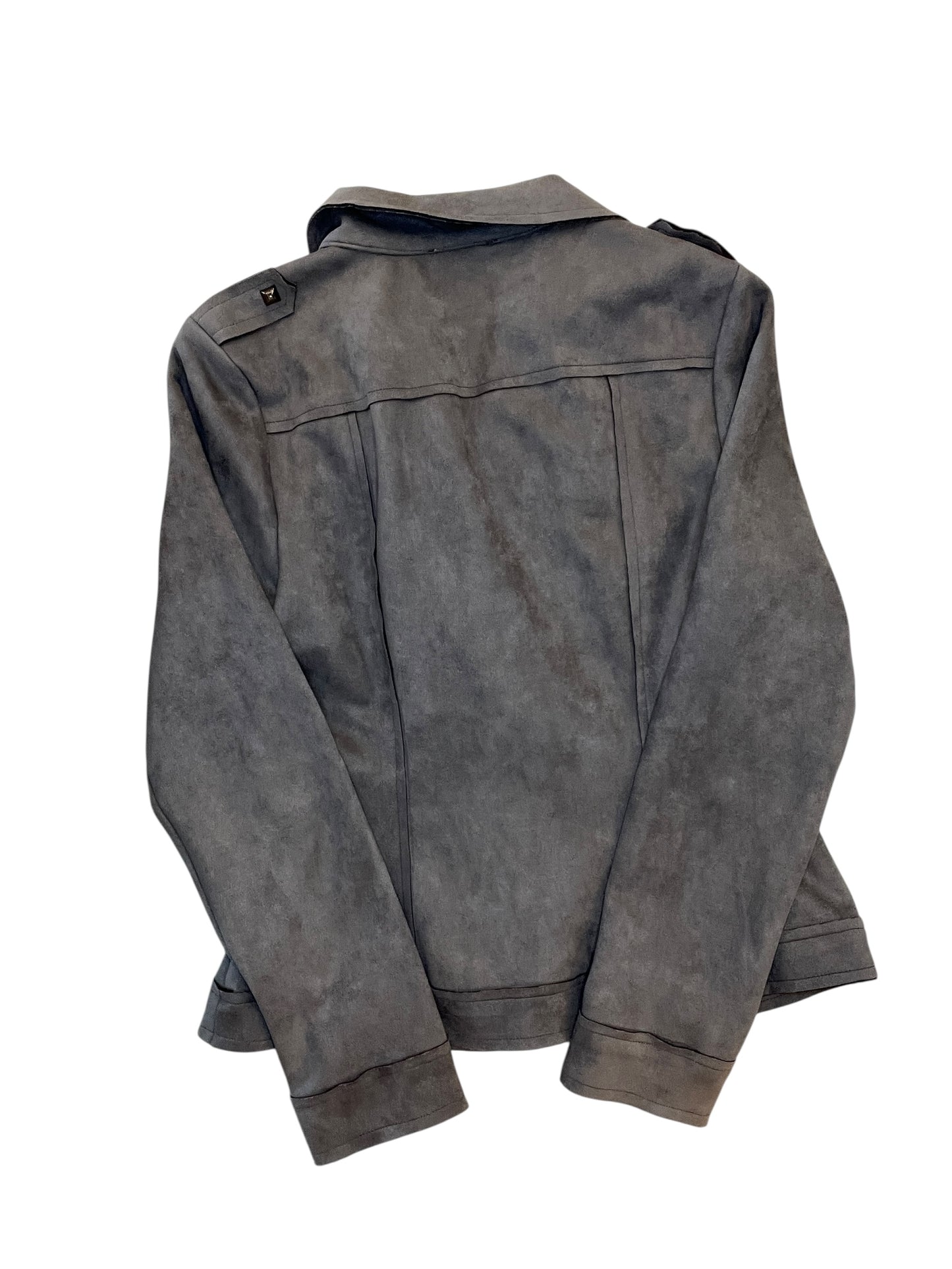 Jacket Moto By Promesa In Grey, Size:L