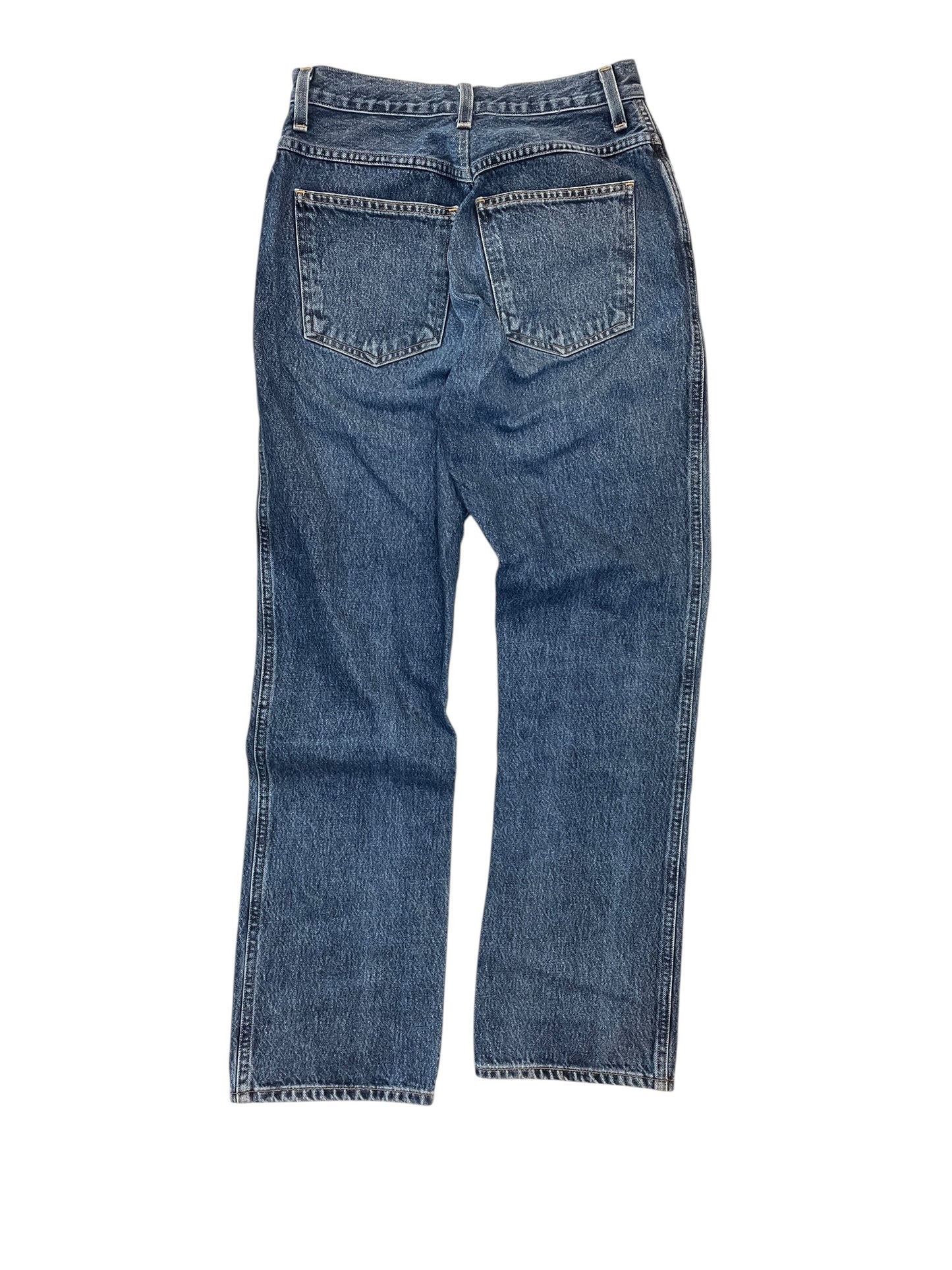 Jeans Straight By Agolde In Blue Denim, Size:2