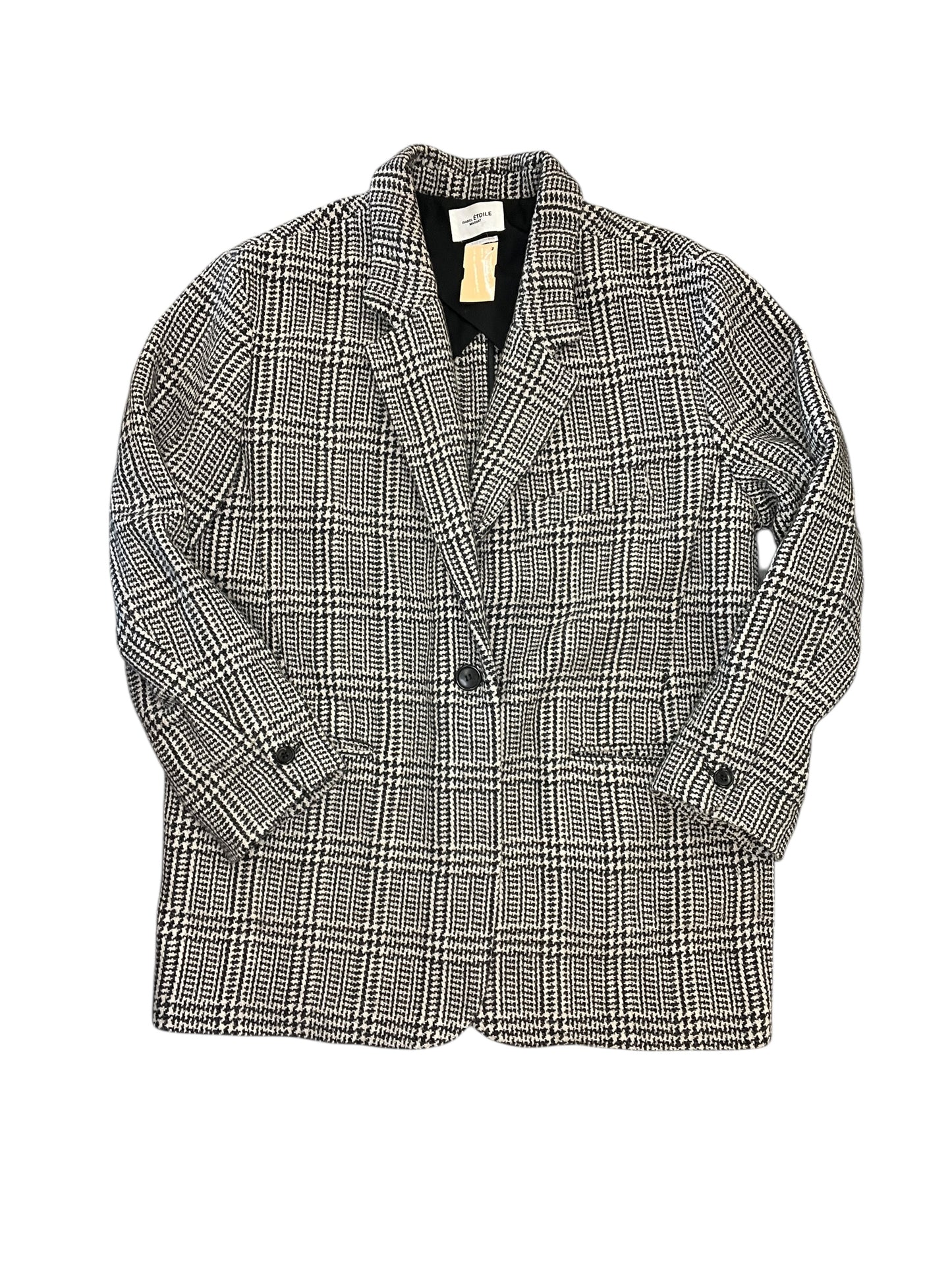 Coat Designer By Isabel Marant In Black & White, Size:L