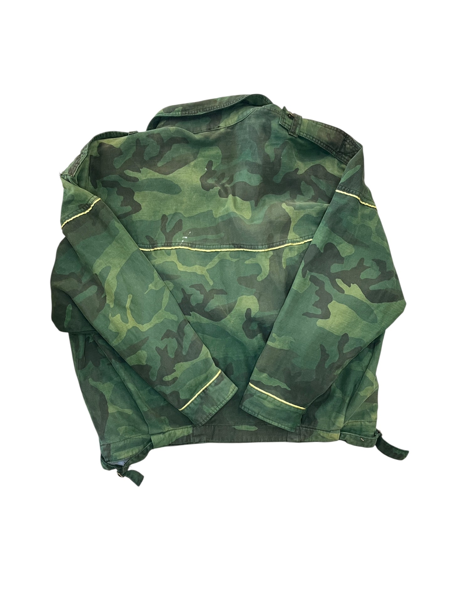 Jacket Moto By Free People In Camouflage Print, Size:L