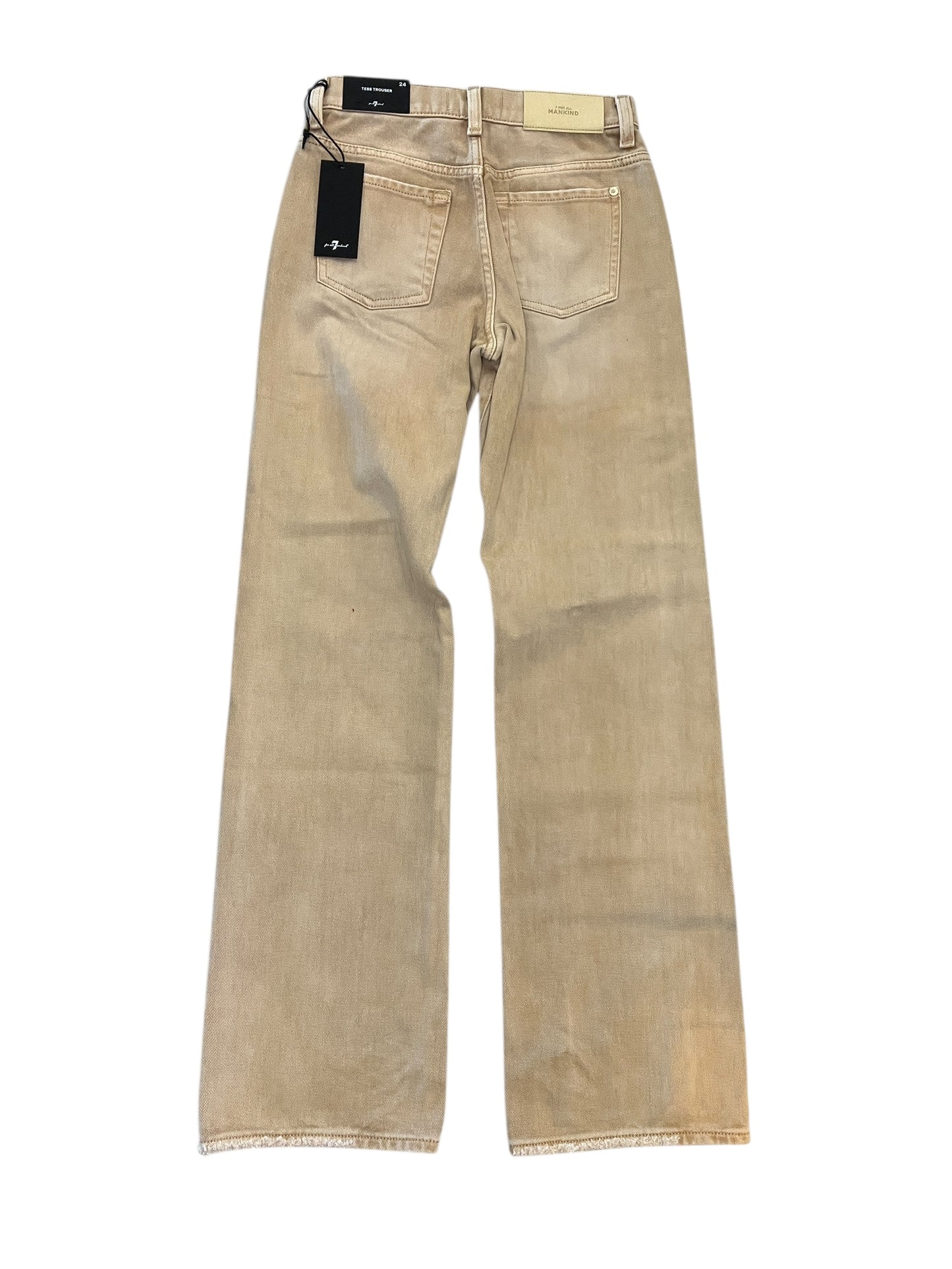 Jeans Boot Cut By 7 For All Mankind In Tan Denim, Size:0