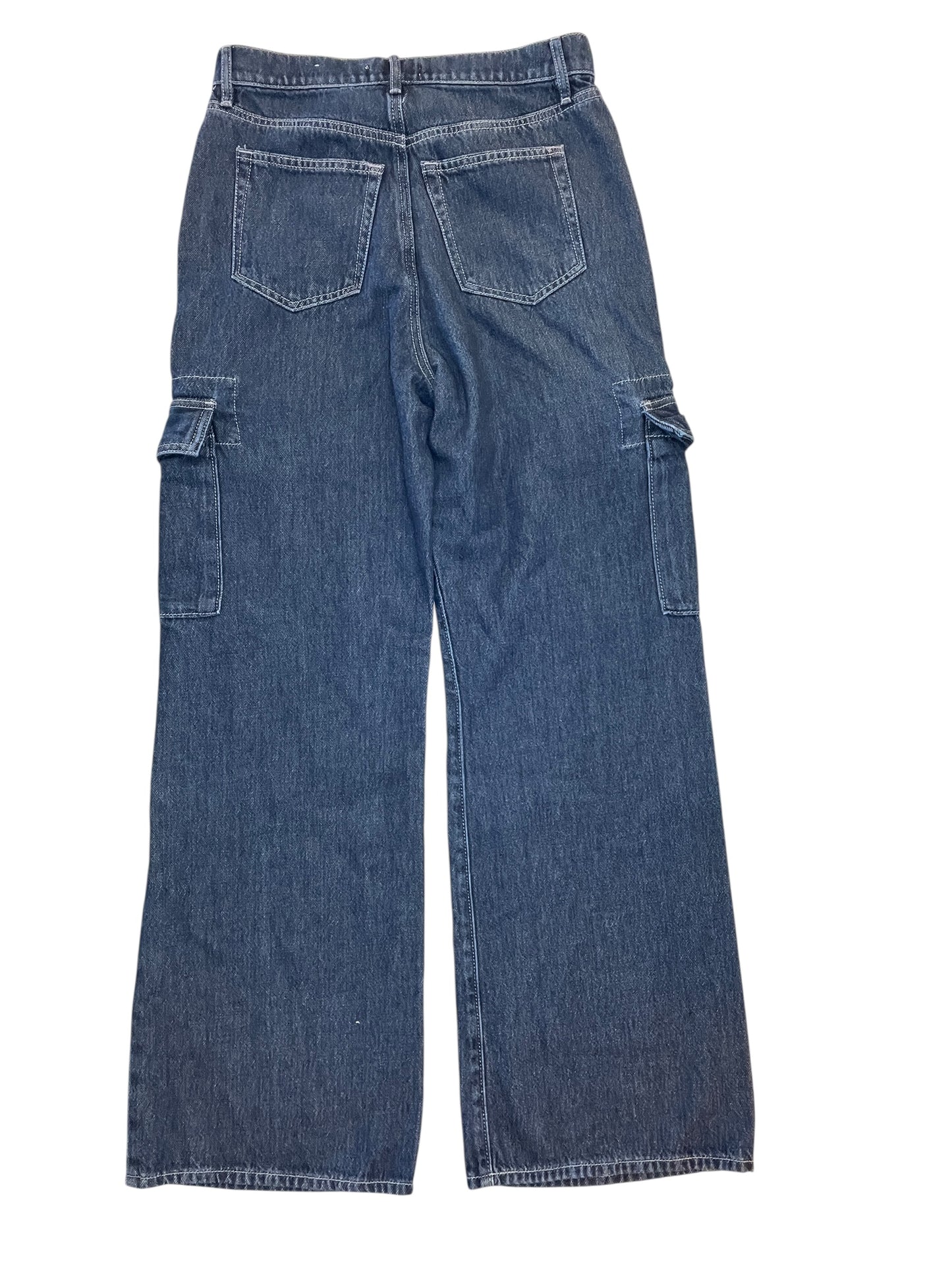 Jeans Wide Leg By Loft In Blue Denim, Size:4