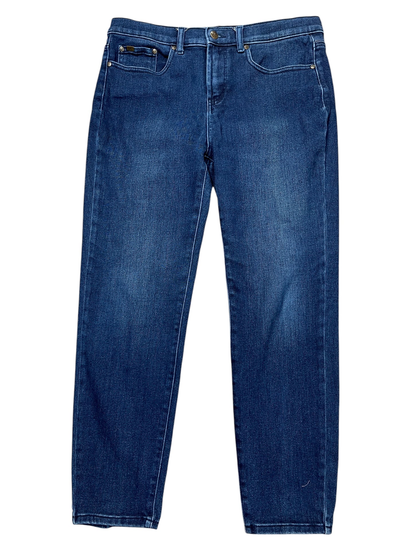 Jeans Straight By Diane Gilman In Blue Denim, Size:12P