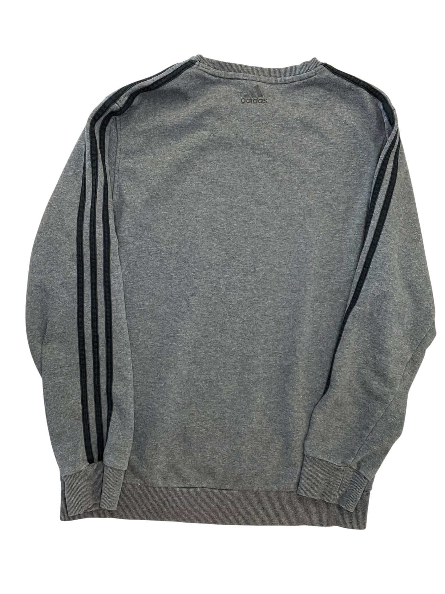 Athletic Sweatshirt Crewneck By Adidas In Grey, Size:L