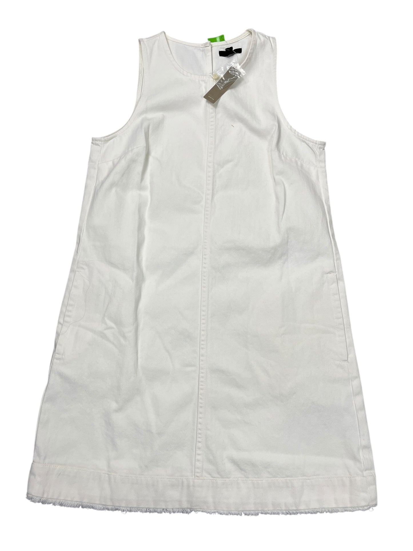 Dress Casual Midi By J. Crew In White Denim, Size:M
