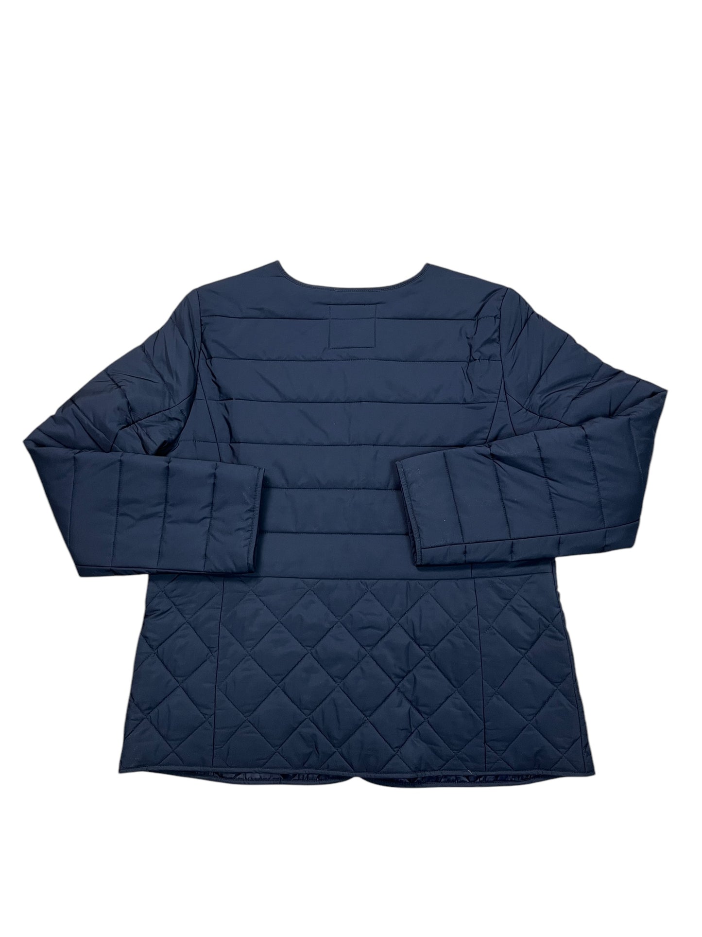 Jacket Puffer & Quilted By Talbots In Navy, Size:M