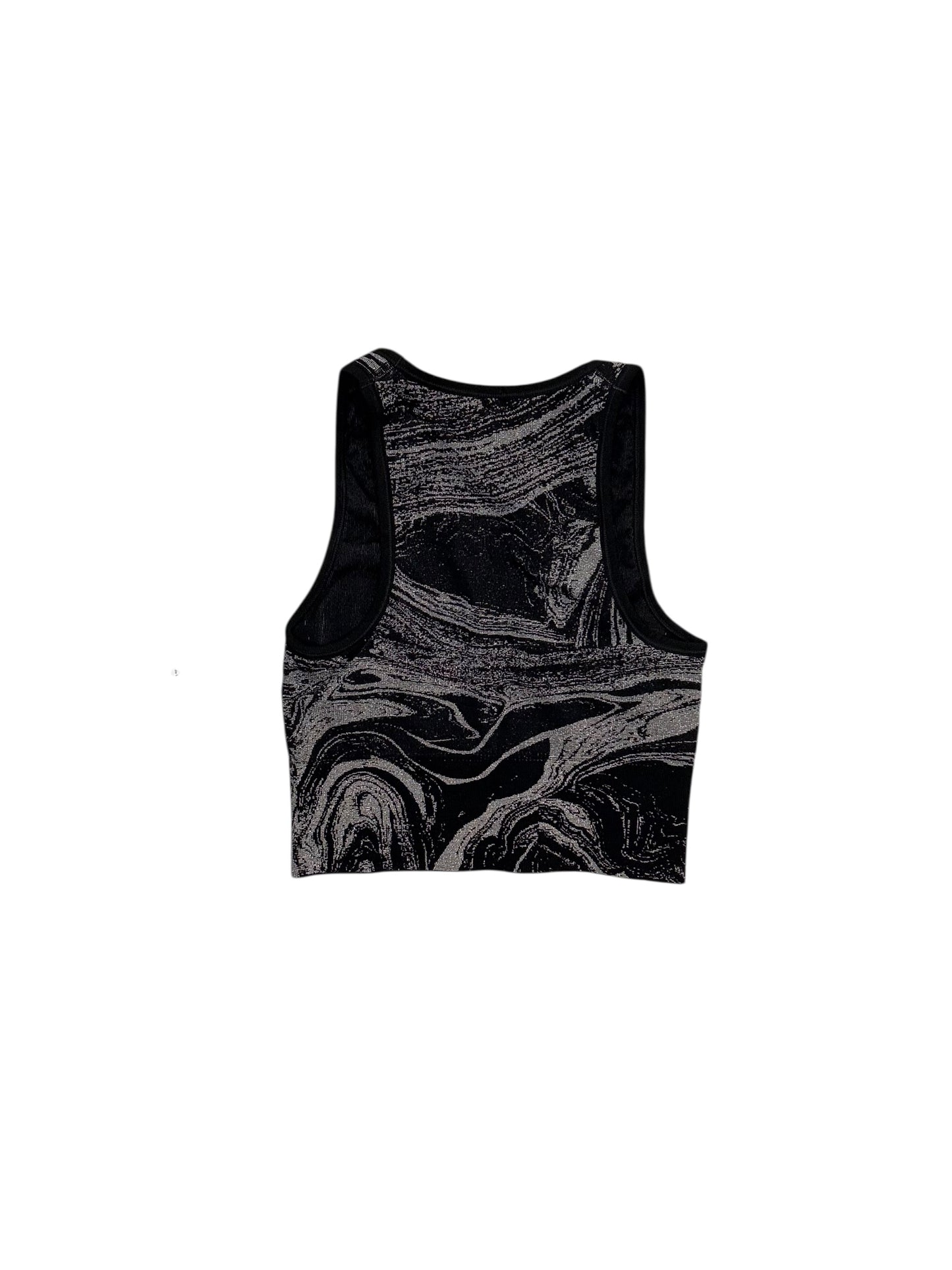 Athletic Bra By Athleta In Black & Silver, Size:Xs