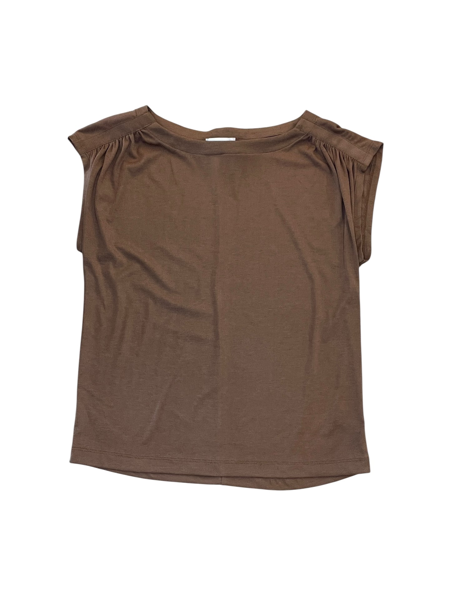 Blouse Sleeveless By Evereve In Brown, Size:Xs