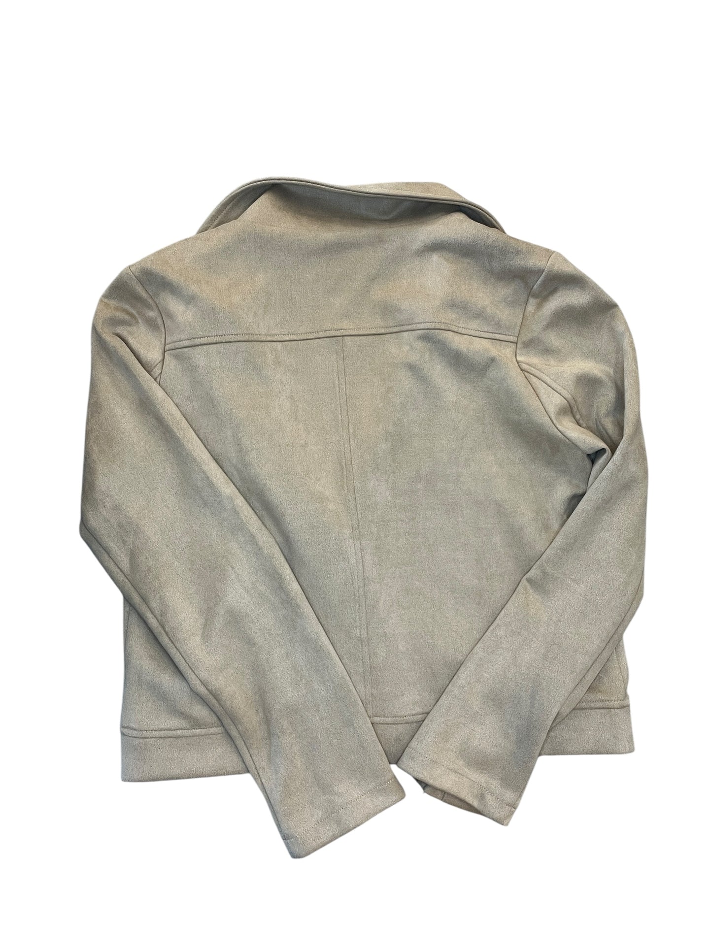 Jacket Moto By Allegra K In Tan, Size:L